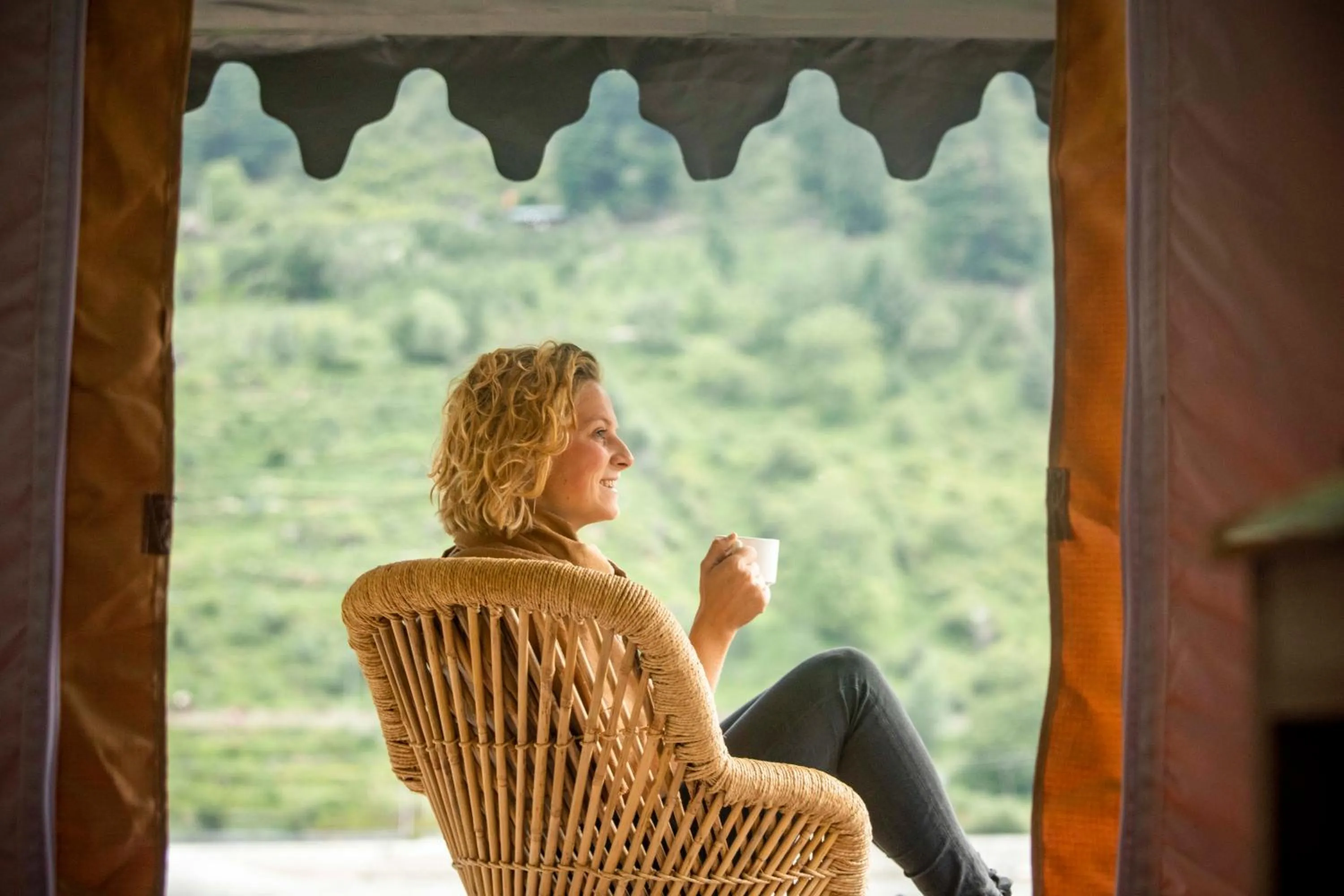 Balcony/Terrace in The Kamru Riverside Camps and Resorts