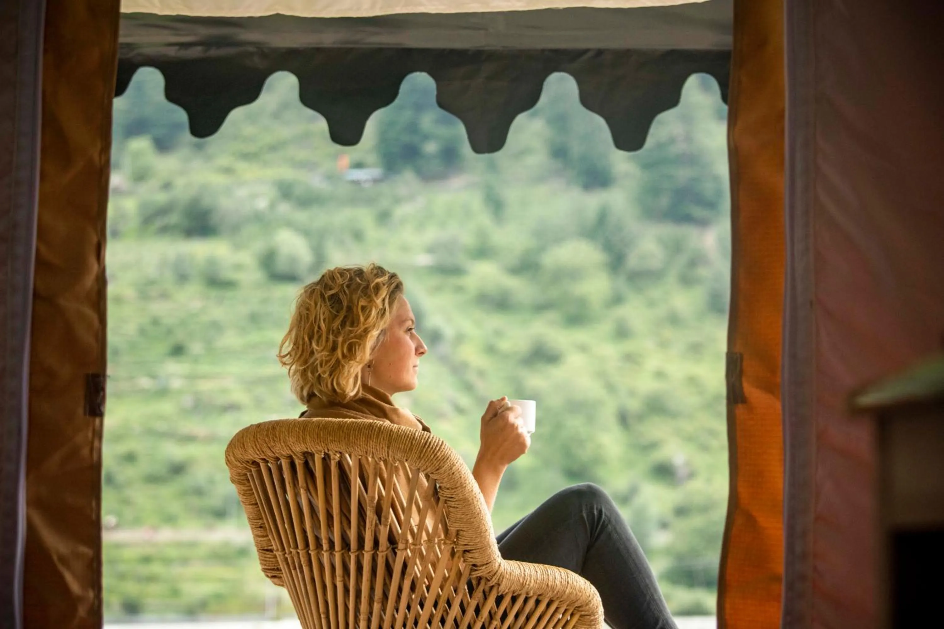 Balcony/Terrace in The Kamru Riverside Camps and Resorts