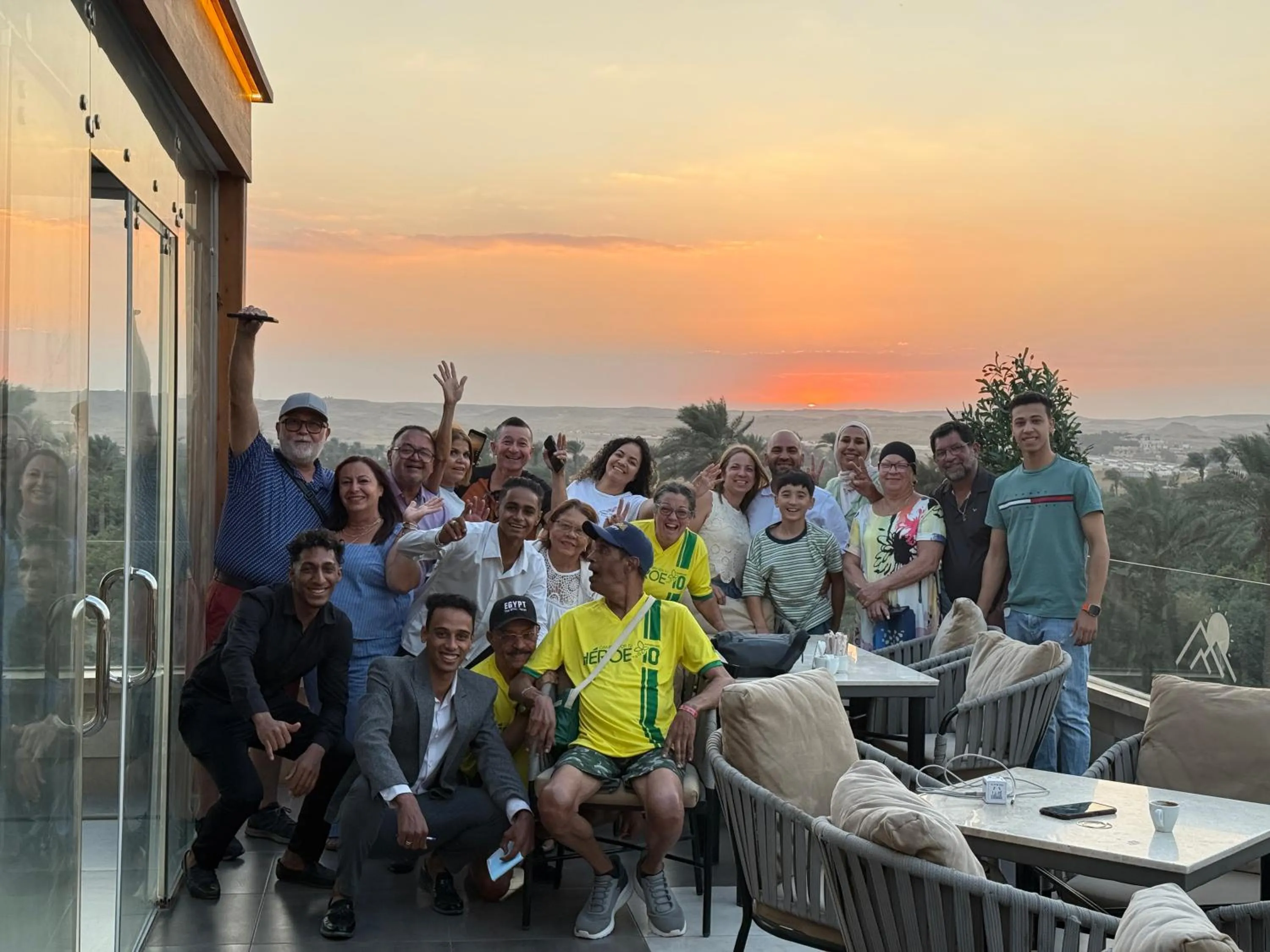 group of guests in Pyramids sunrise inn