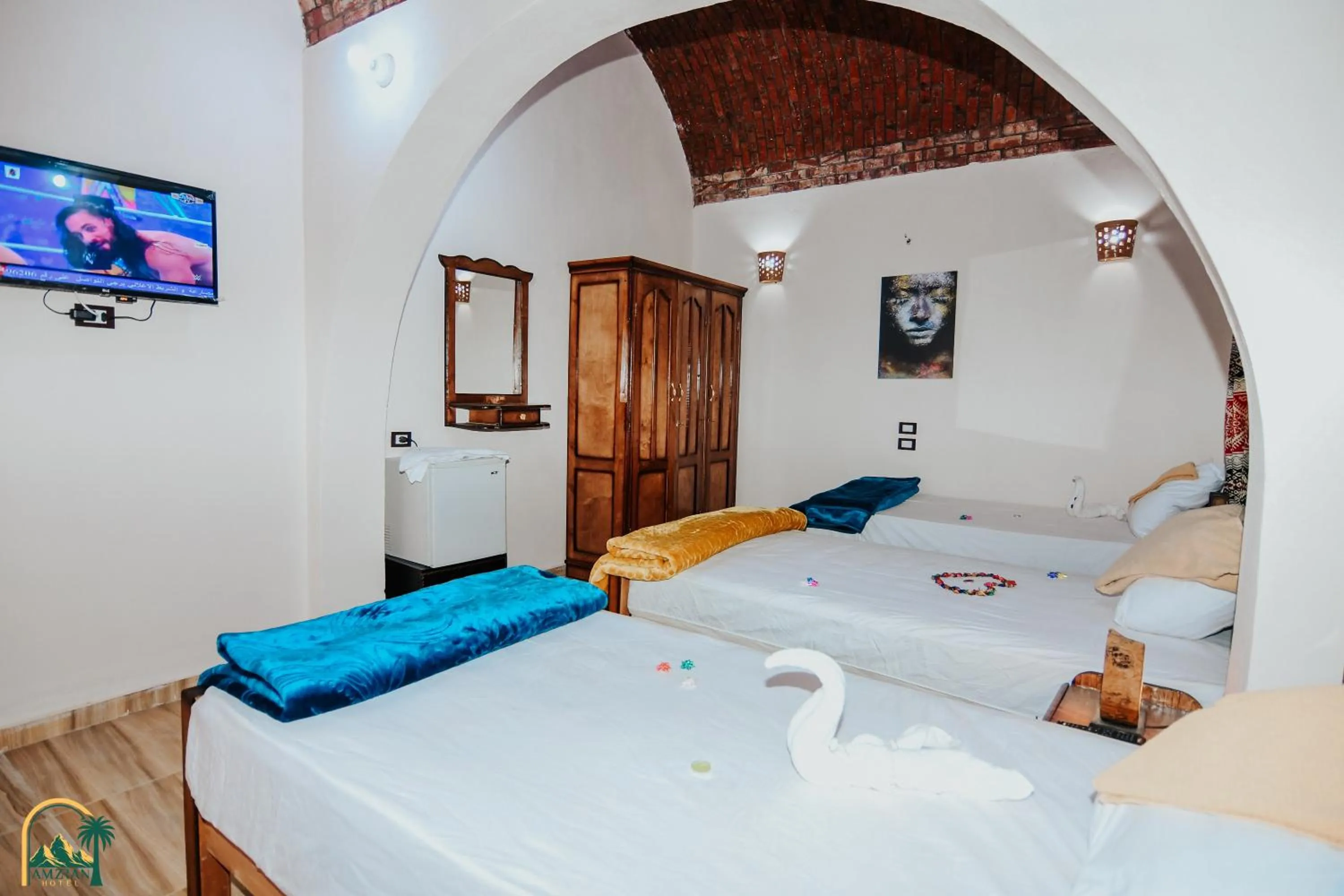 Bedroom, Bed in amzran hotel siwa