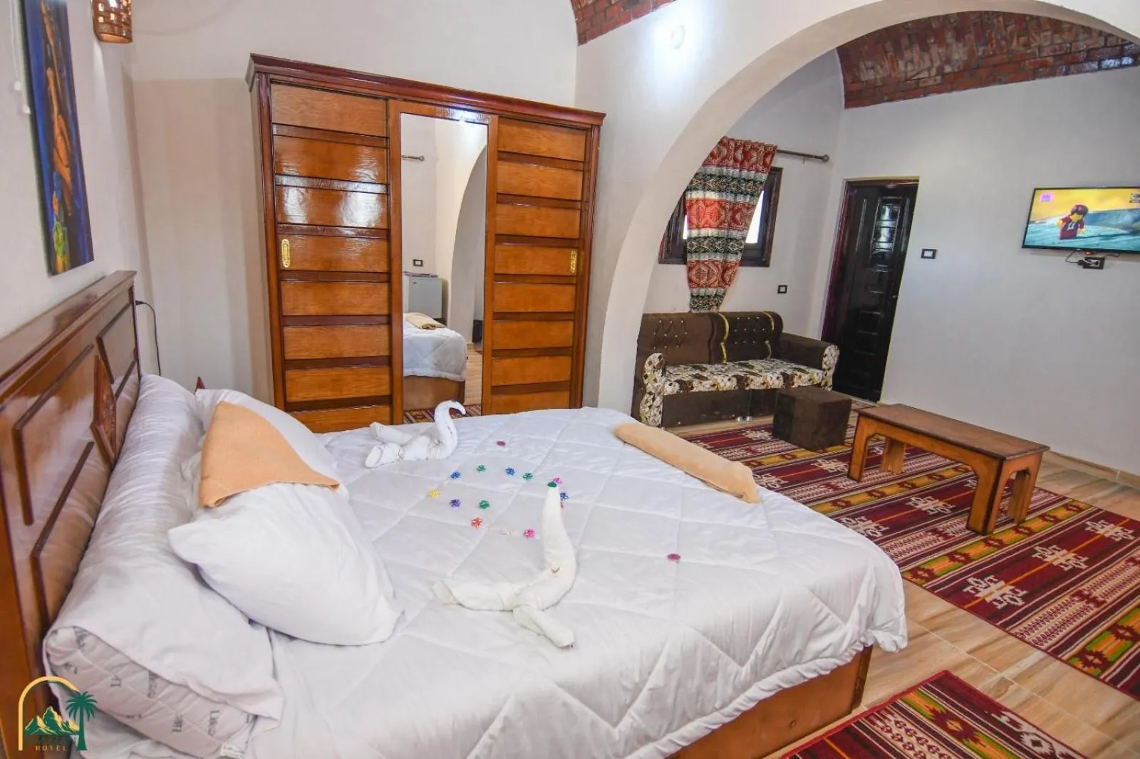 Bed in amzran hotel siwa