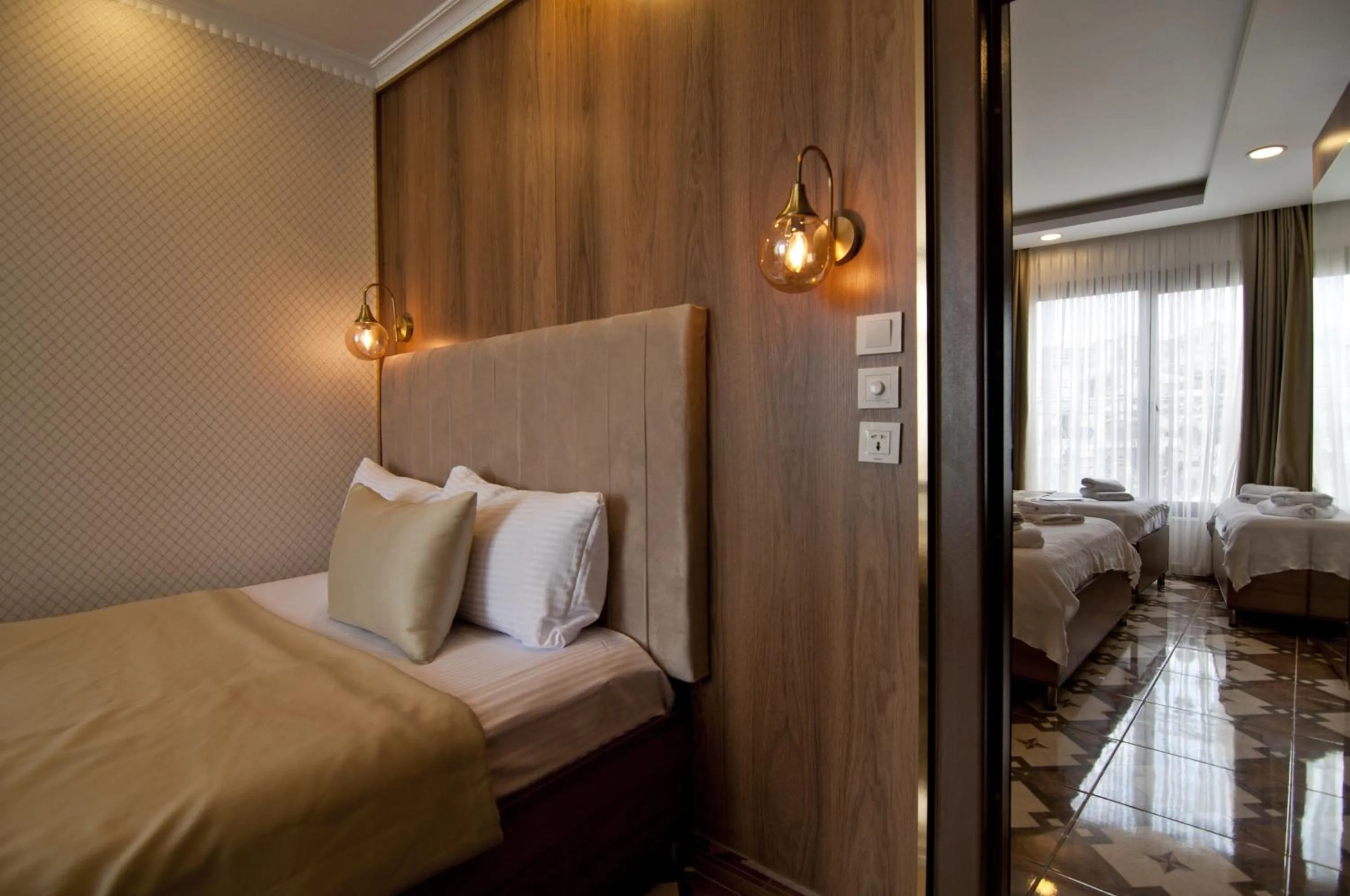 Shower, Bed in IMMORTELLE HOTEL