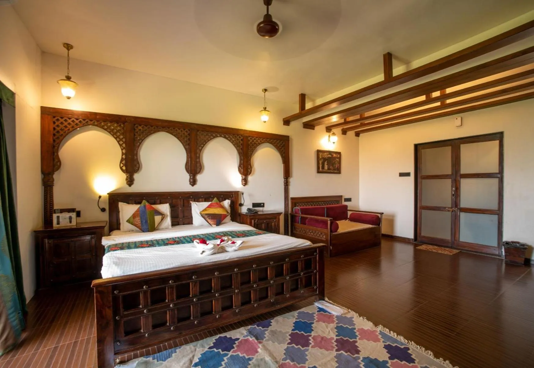 Bed in Malhar Machi Mountain Resorts