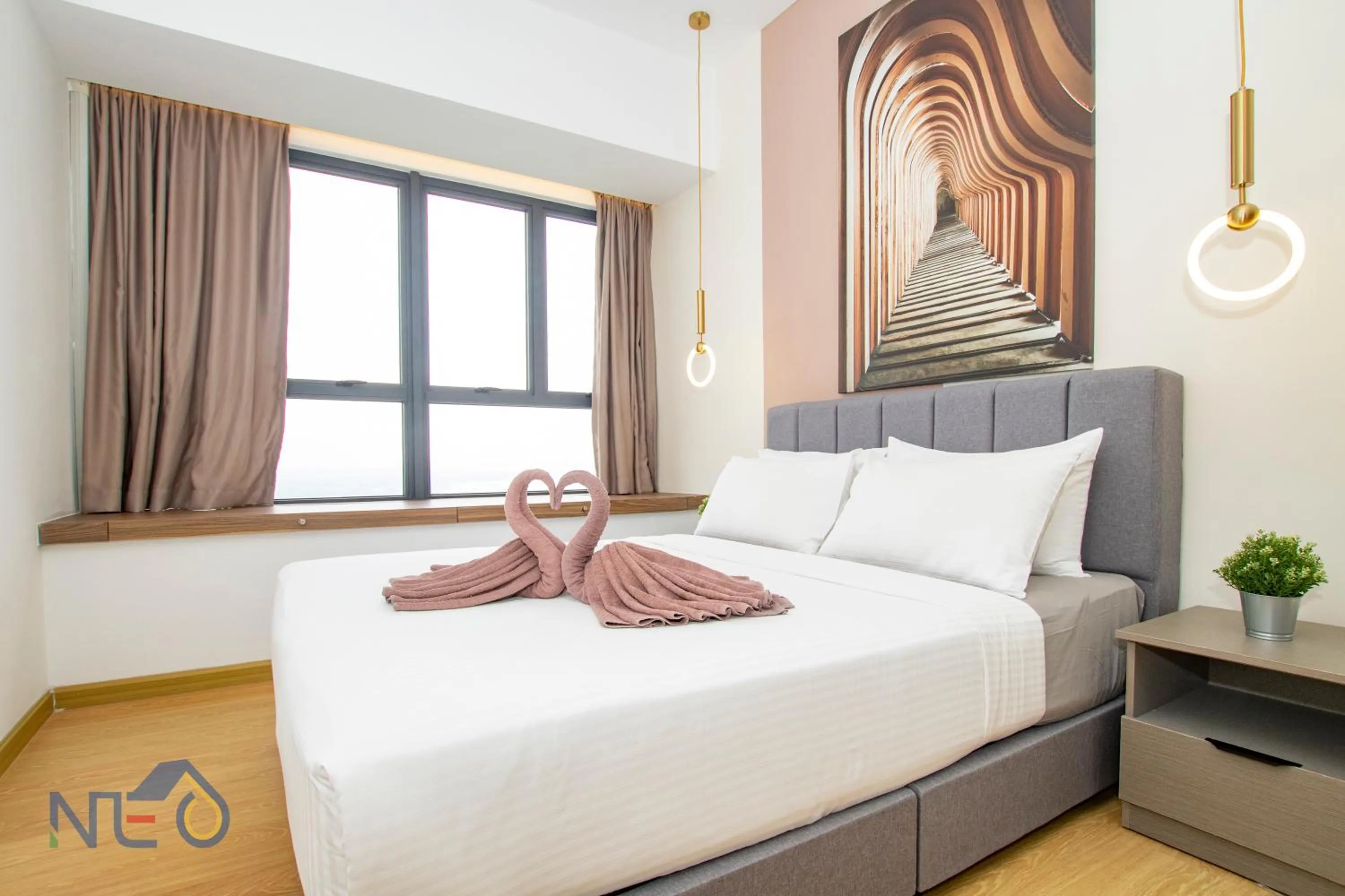 Bed in Country Garden Danga Bay InStyle Sea View Homestay Suite by NEO