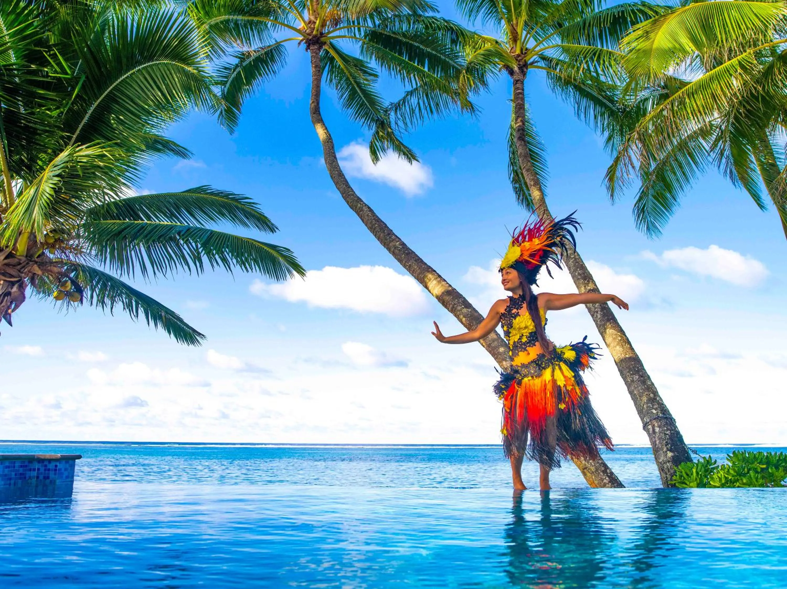People in Little Polynesian Resort