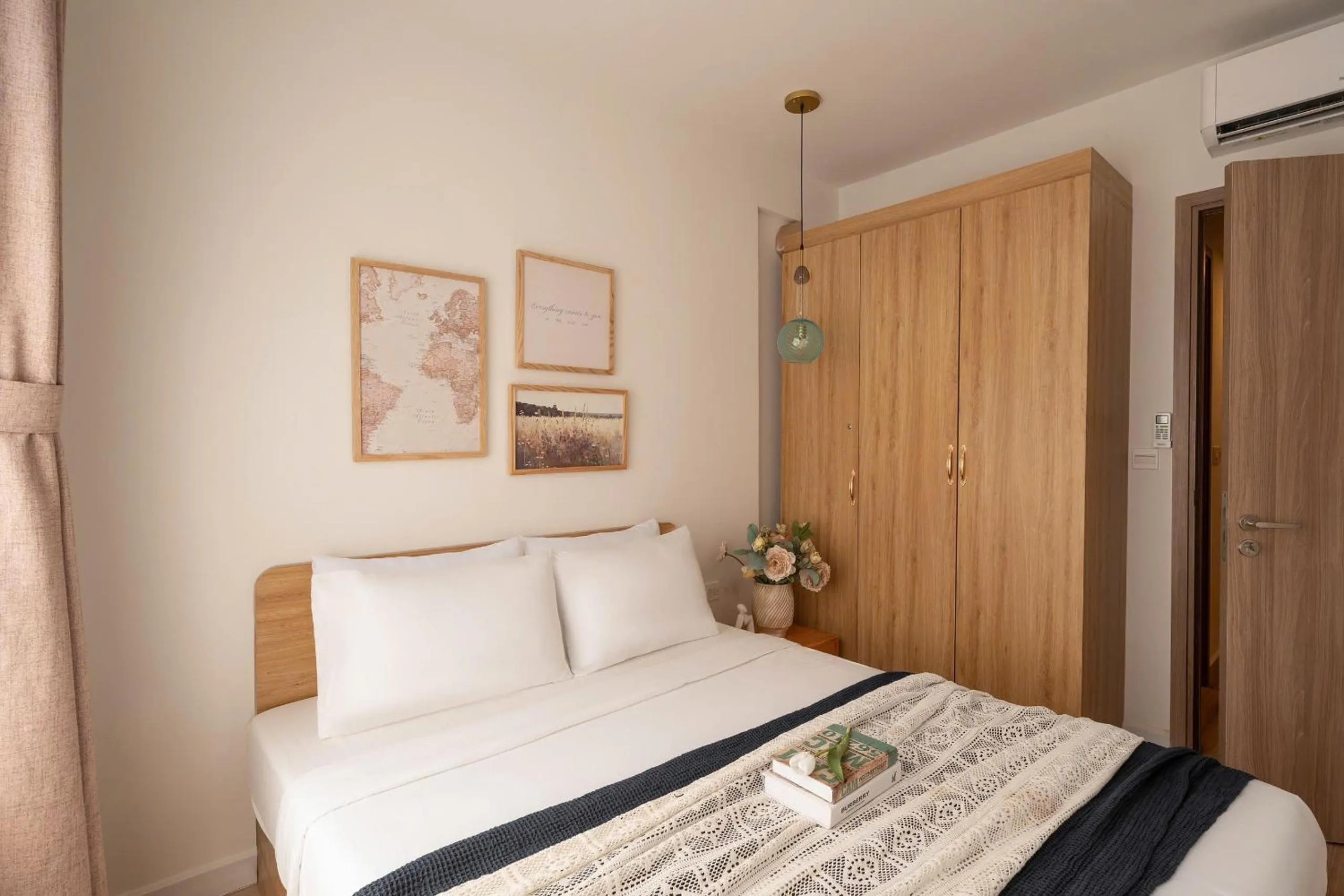 Bed in Otis Soho Saigon Balcony Apartment