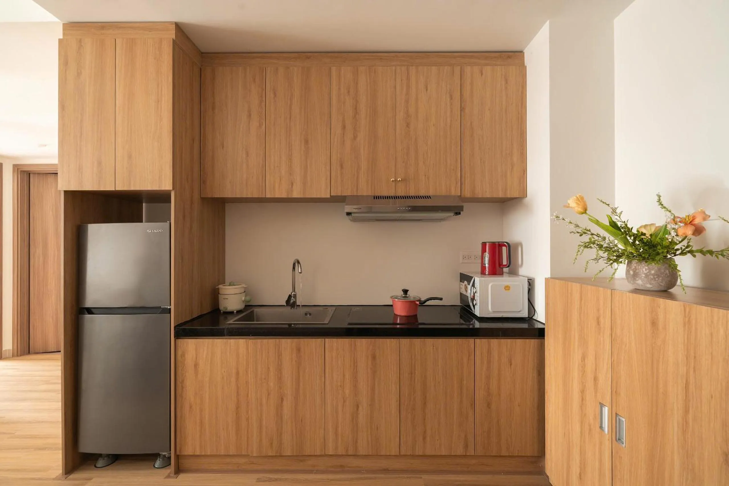 Kitchen or kitchenette in Otis Soho Saigon Balcony Apartment