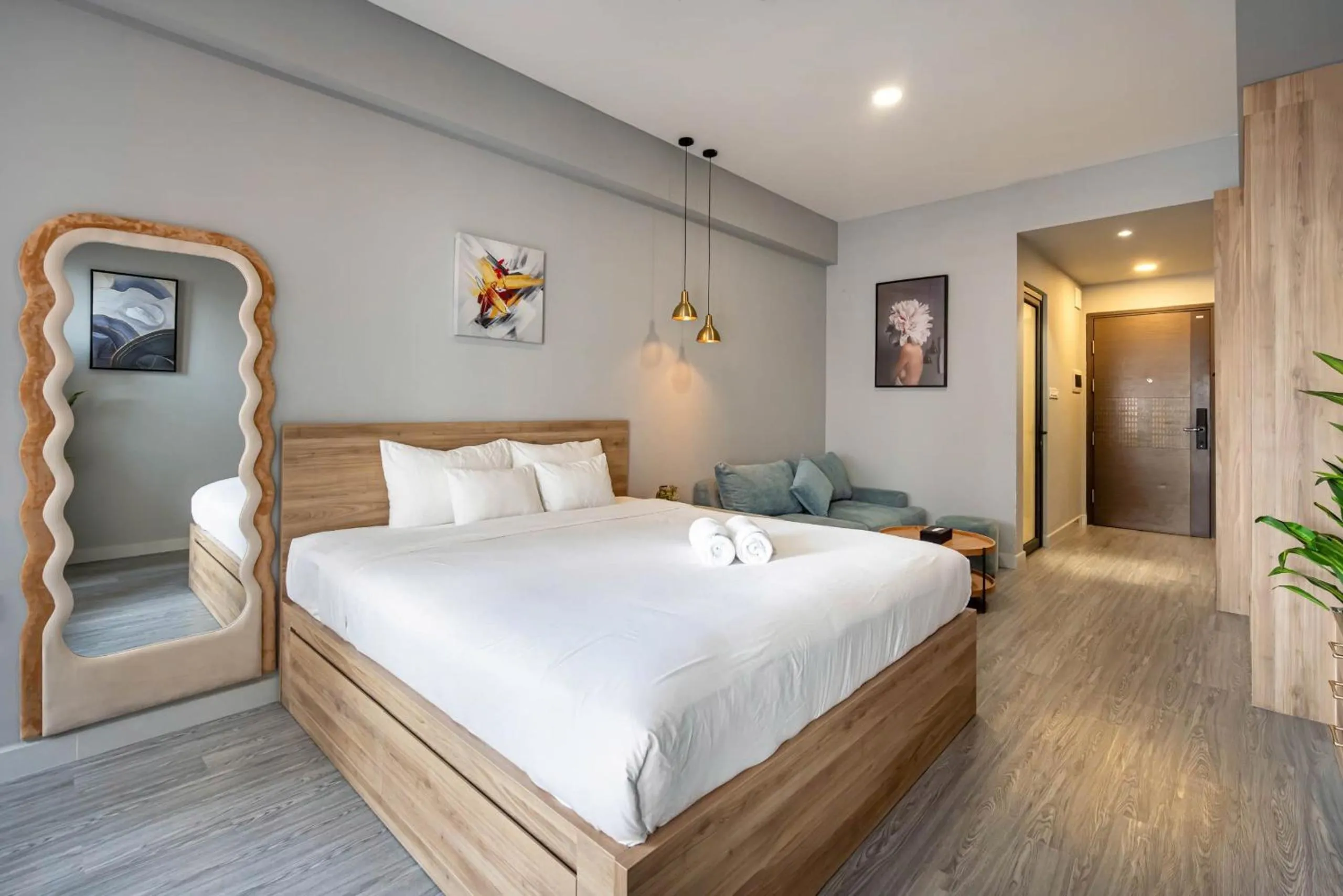 Bed in Otis Soho Saigon Balcony Apartment