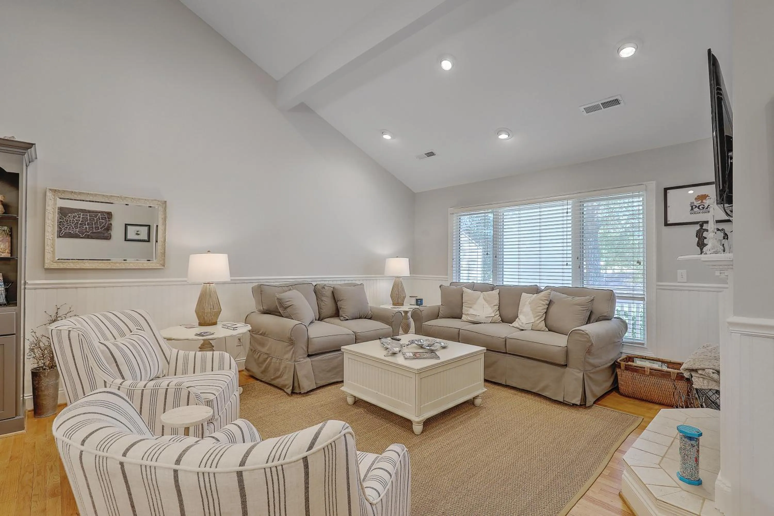 Living room in Fairway Dunes 27 - Screened Porch Golf Course View!