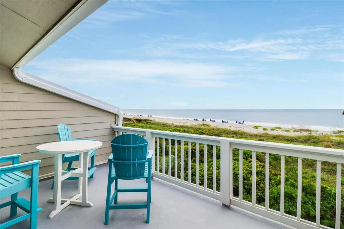 Balcony/Terrace in Beach Club Villa 30 - Coastal Oceanfront! Pool! Walkout!