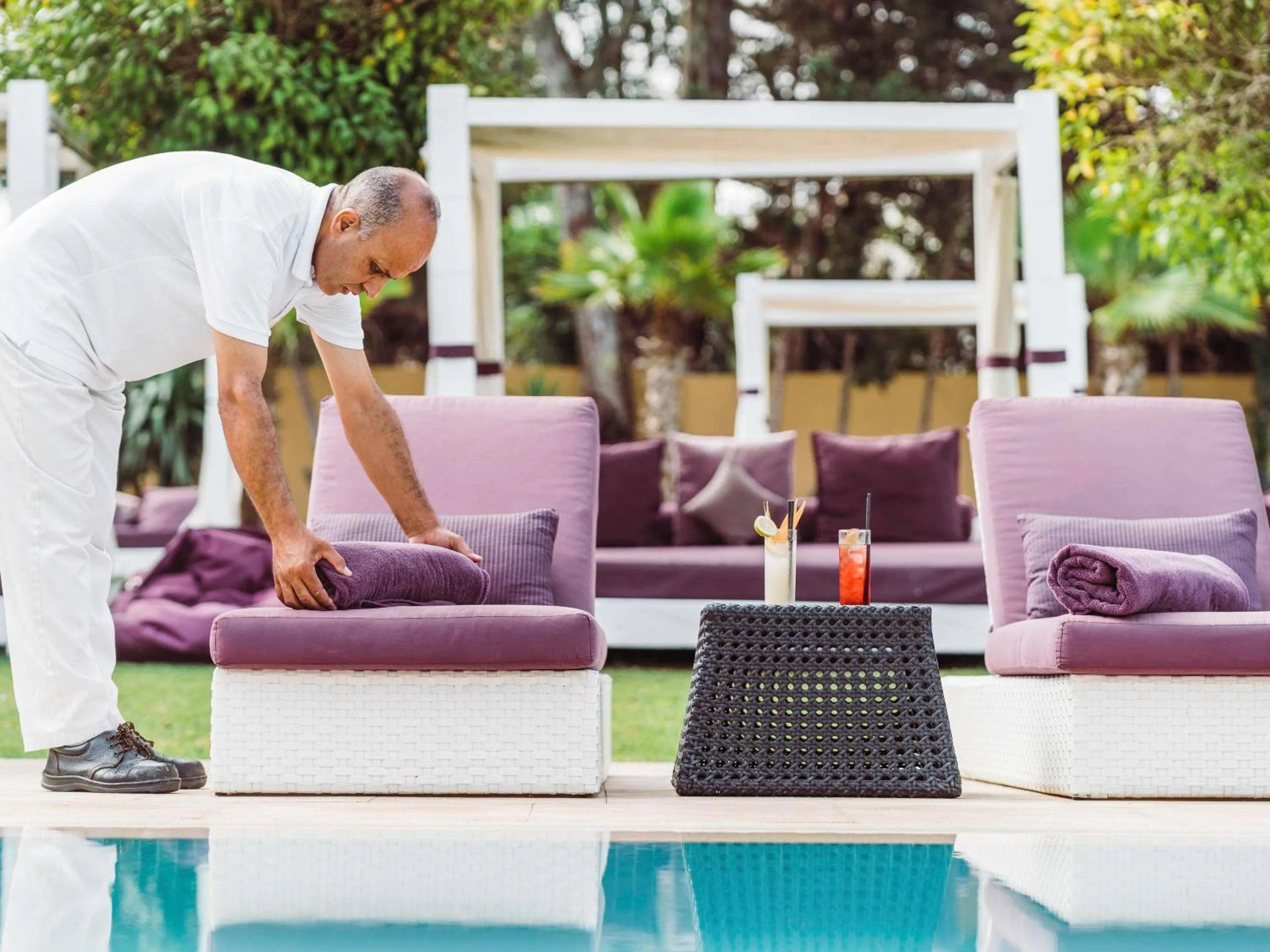 Pool view in Sofitel Rabat Jardin Des Roses
