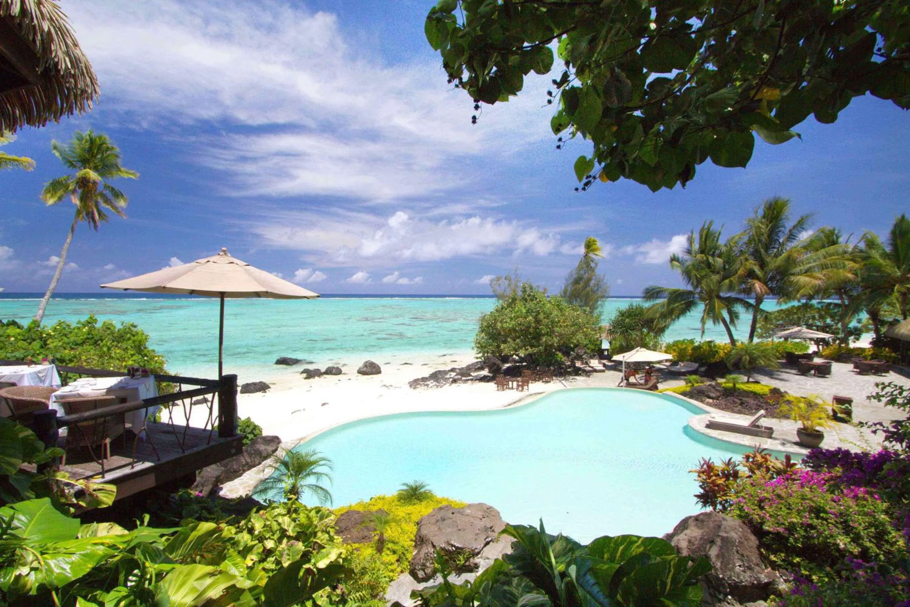 Pool view in Pacific Resort Aitutaki - Adults Only