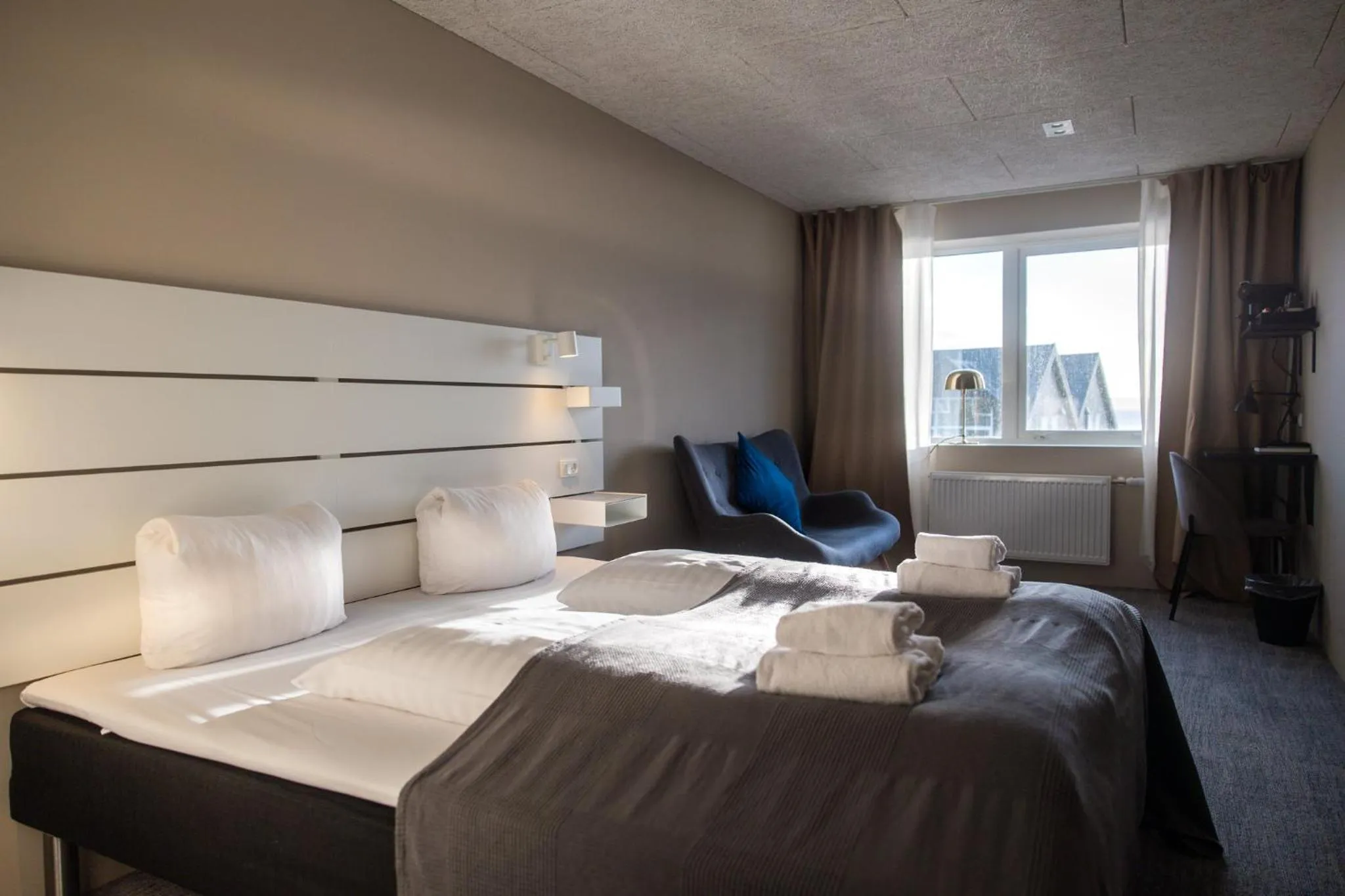 Bedroom, Bed in Hotel Djurhuus