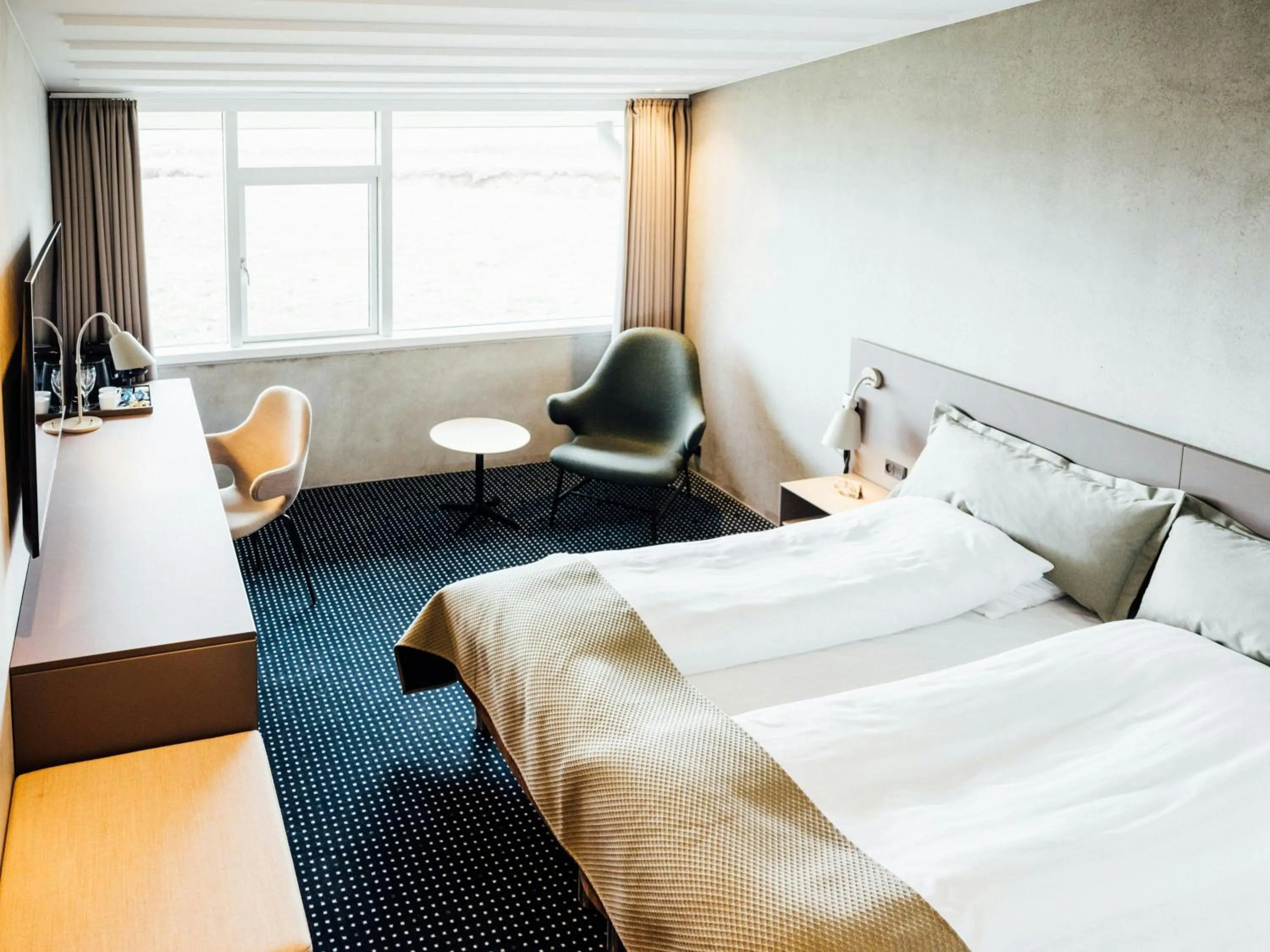 Photo of the whole room, Bed in Hotel Føroyar