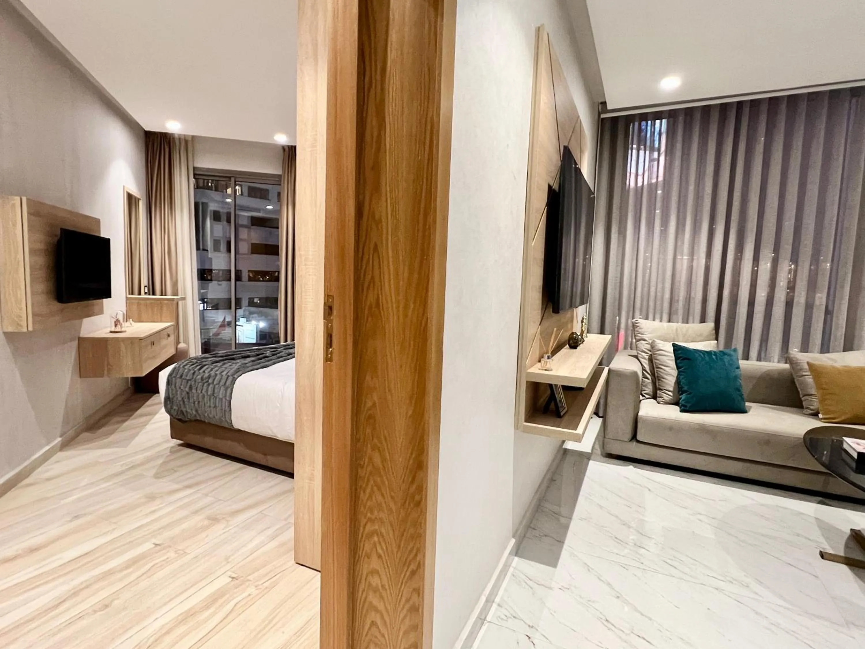 Bed in ZEN Suites Hotel Massira