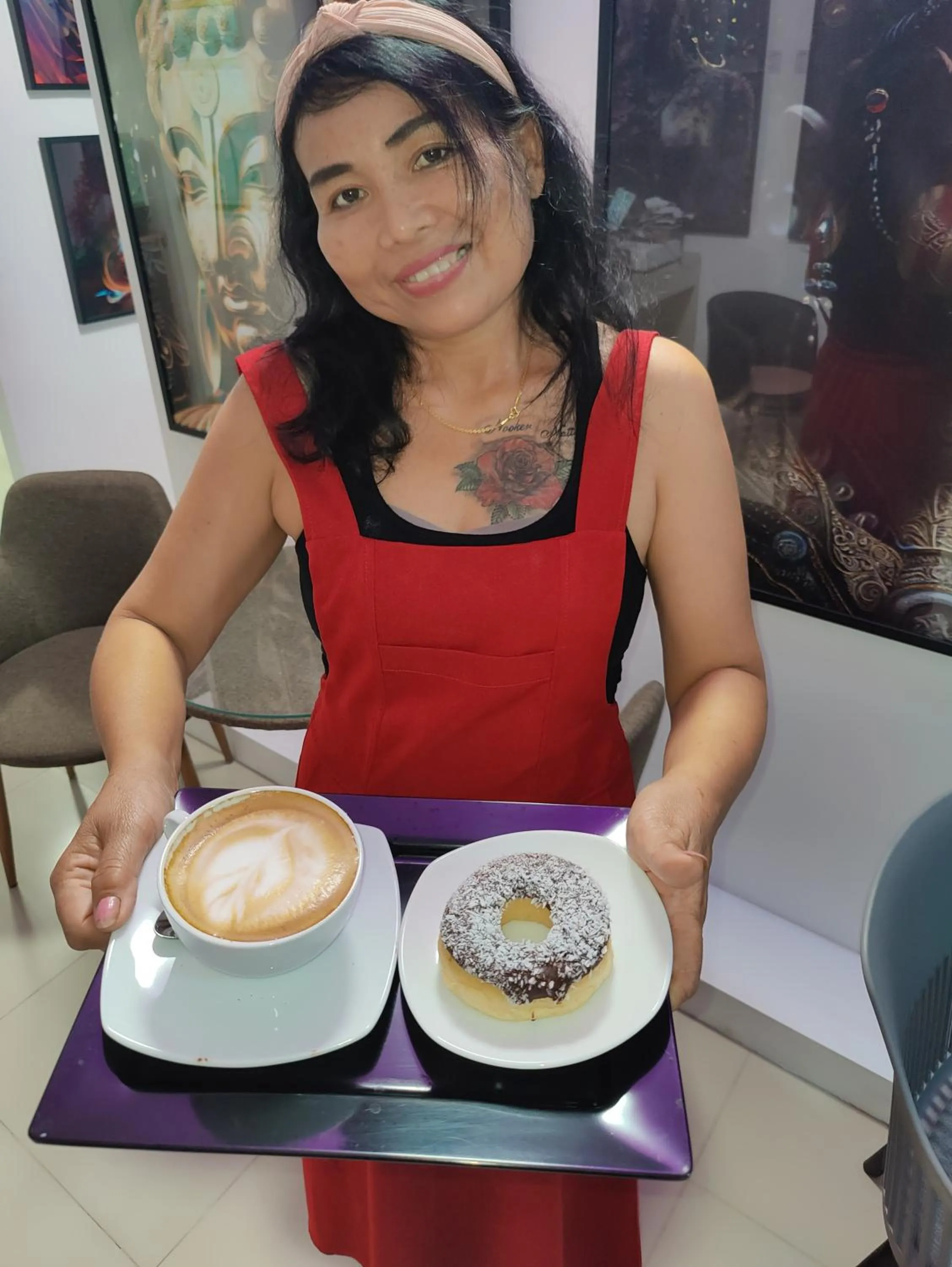 People in Cafe Nana Hotel