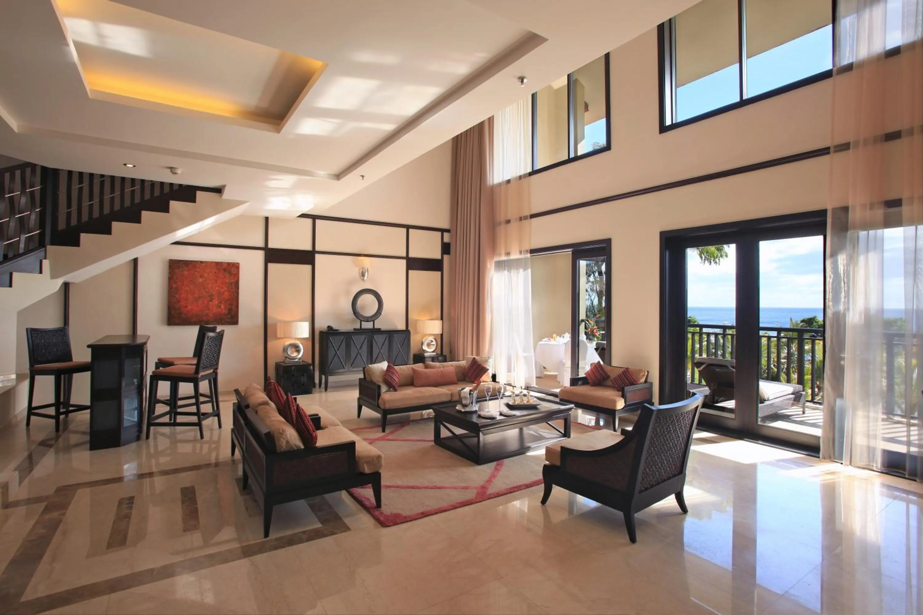 Seating area in InterContinental Mauritius Resort Balaclava Fort by IHG