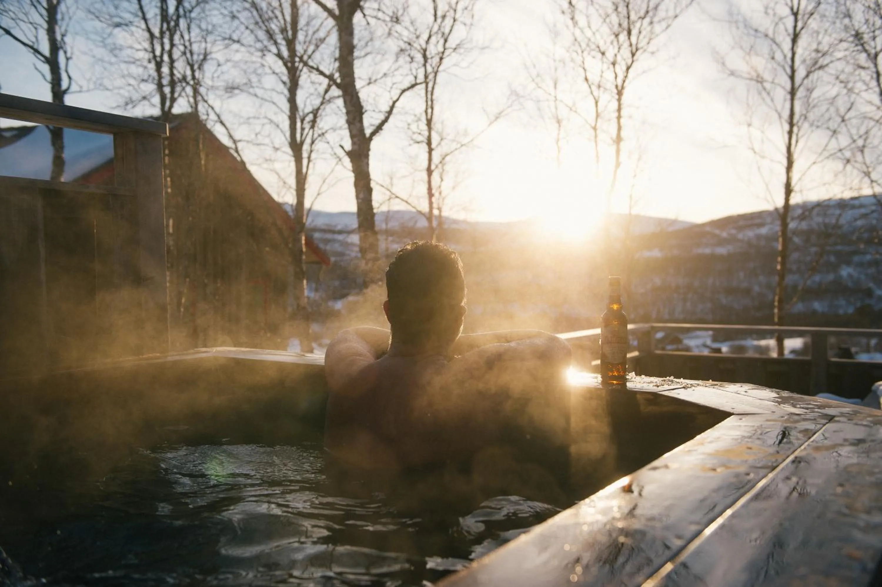 Open Air Bath in Fjällfrid stugby