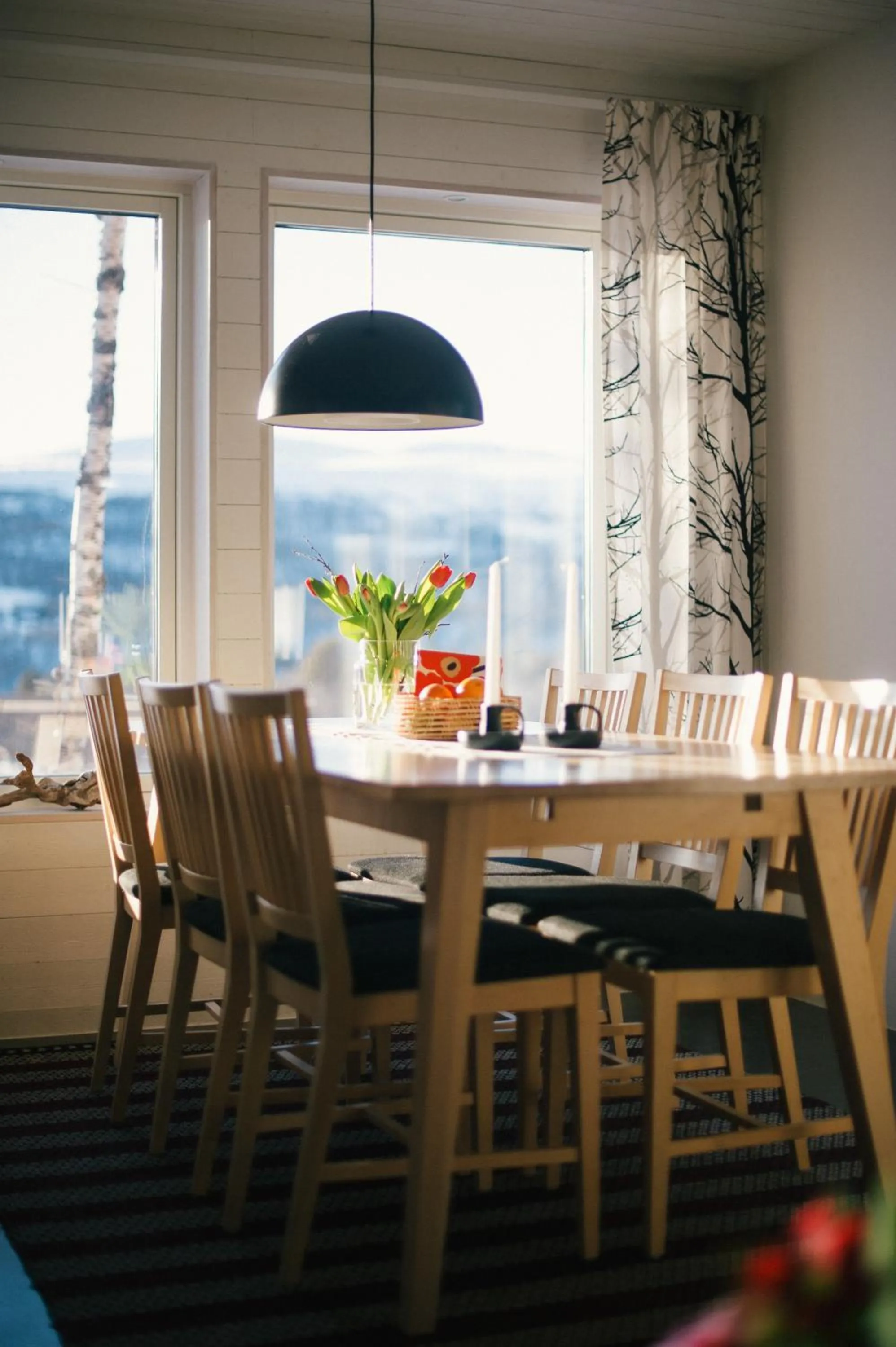 Dining area in Fjällfrid stugby