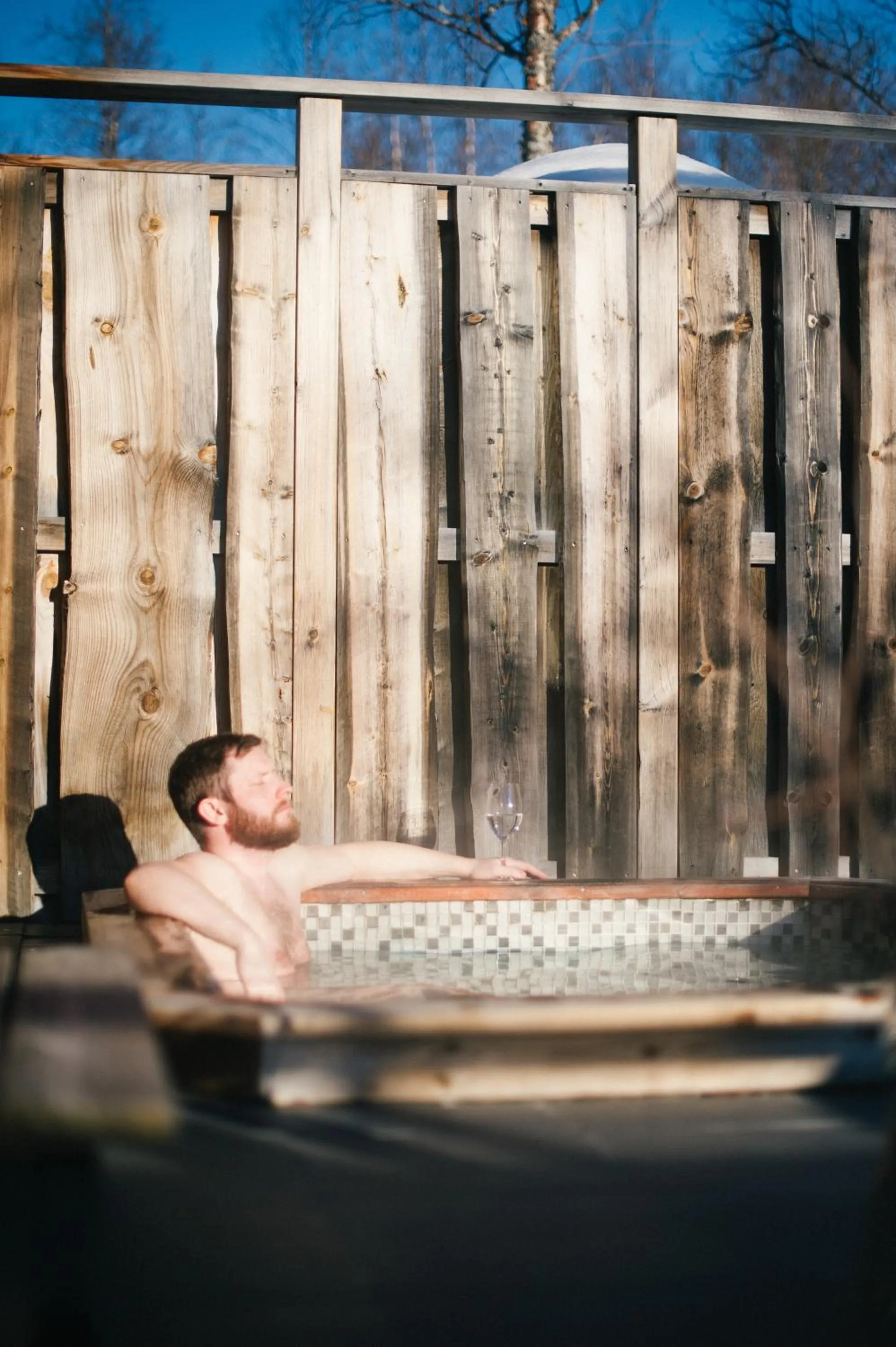 Open Air Bath in Fjällfrid stugby