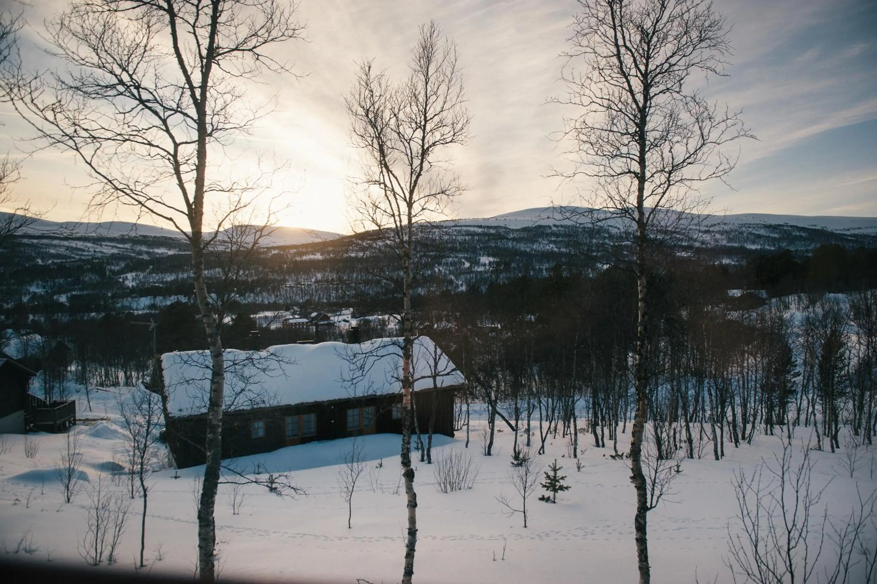 Natural landscape in Fjällfrid stugby