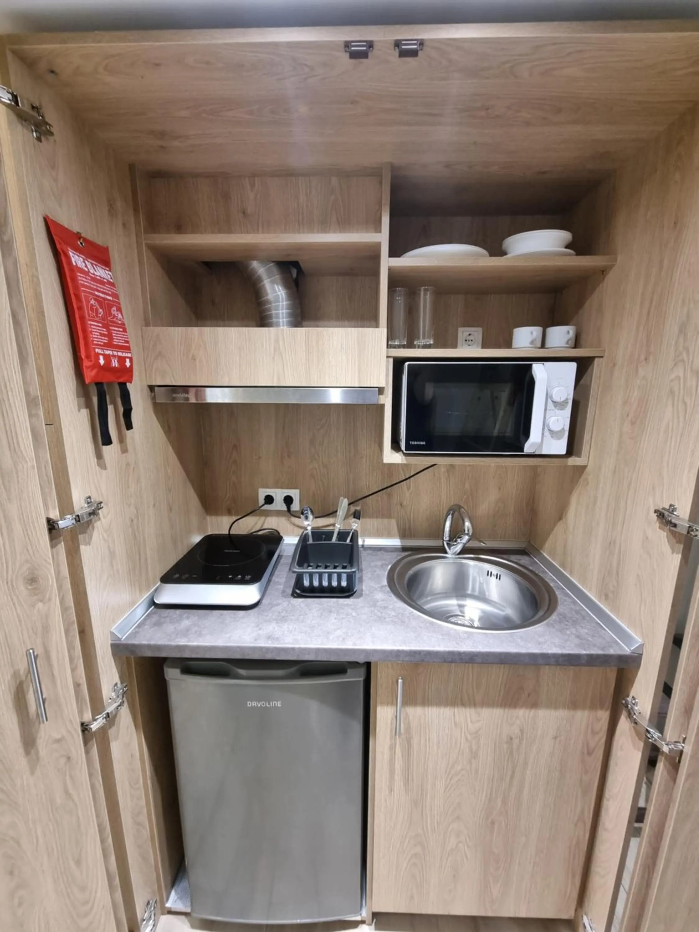 Kitchen or kitchenette in Xanthi Studio Apartments