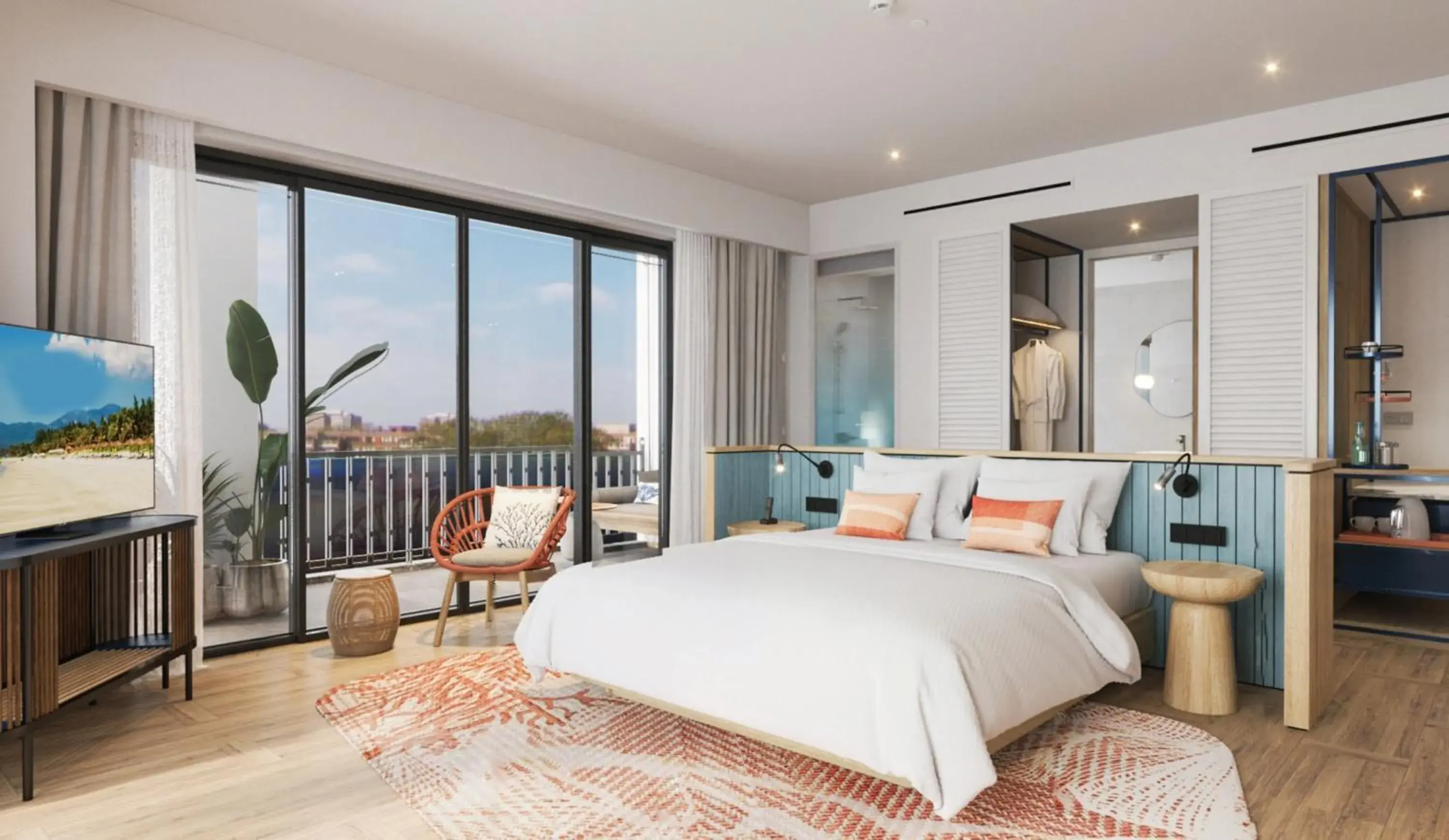 Panoramic Deluxe Ocean View with Balcony in TTC Van Phong Bay Resort - Himalaya Sauna & Steam Retreat Included Panoramic Deluxe Ocean View with Balcony in TTC Van Phong Bay Resort - Himalaya Sauna & Steam Retreat Included