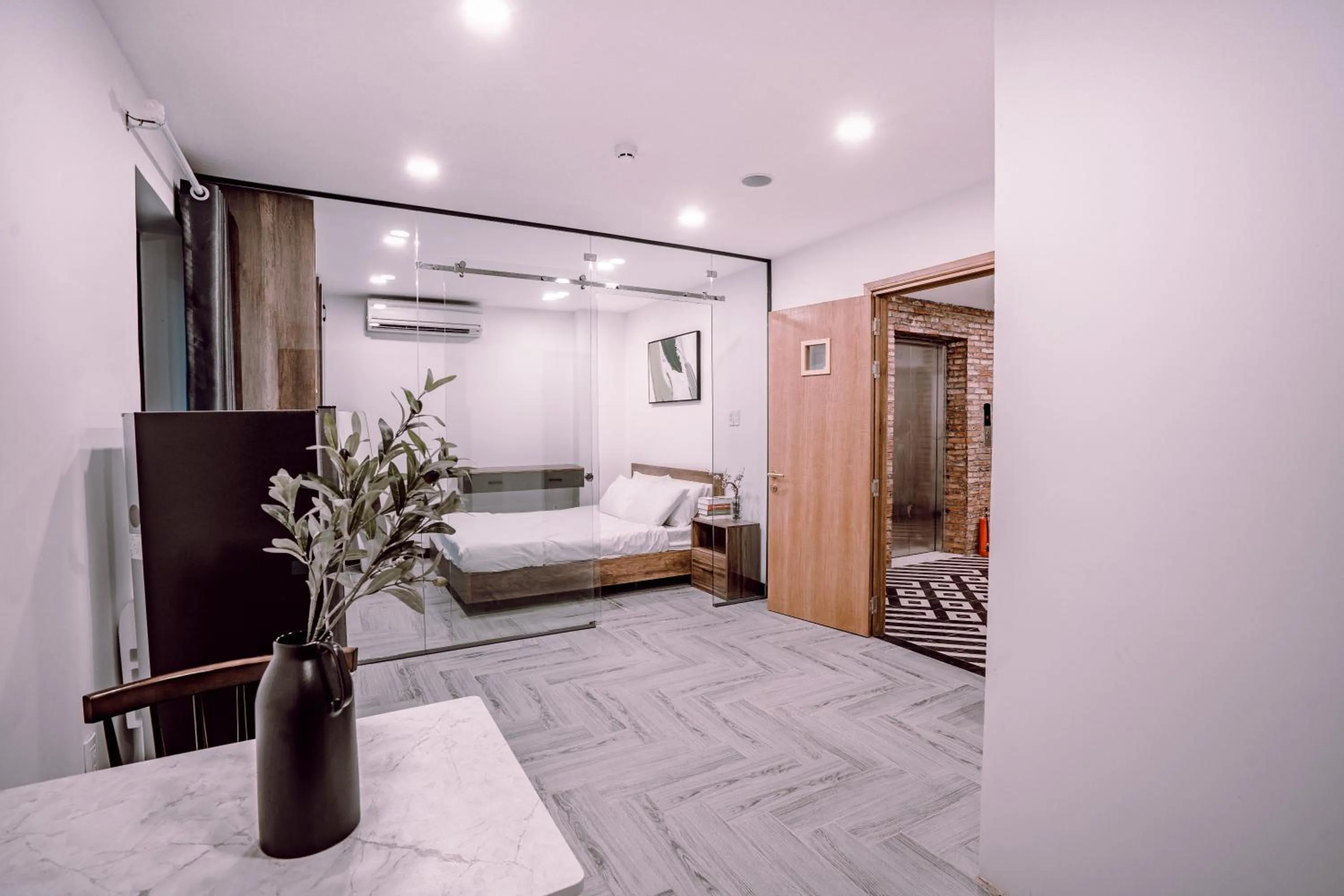 Photo of the whole room, Bed in Mint Hotel Bui Vien Q1