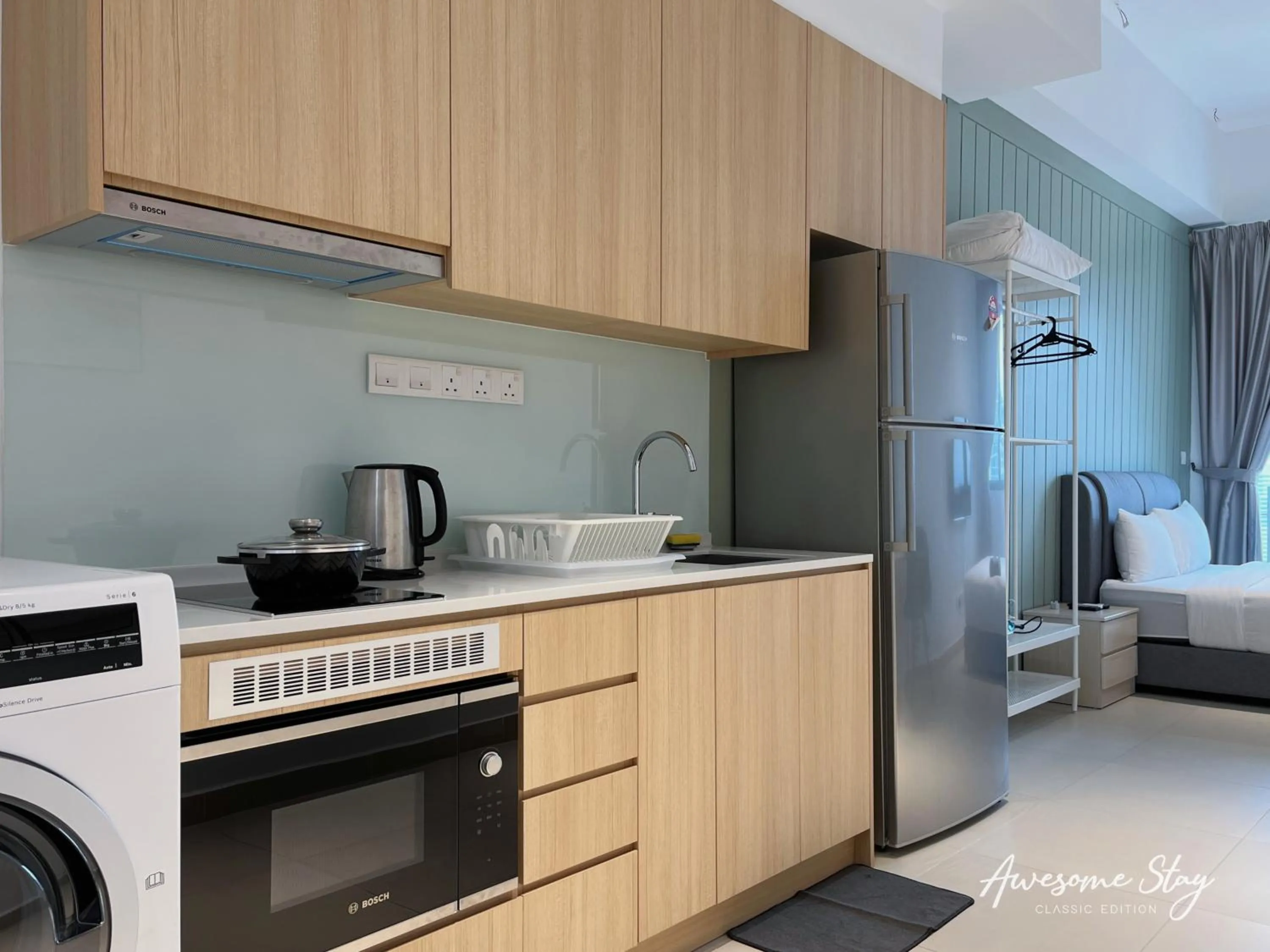 kitchen, Bed in The Colony By Infinitum By Awesomestay