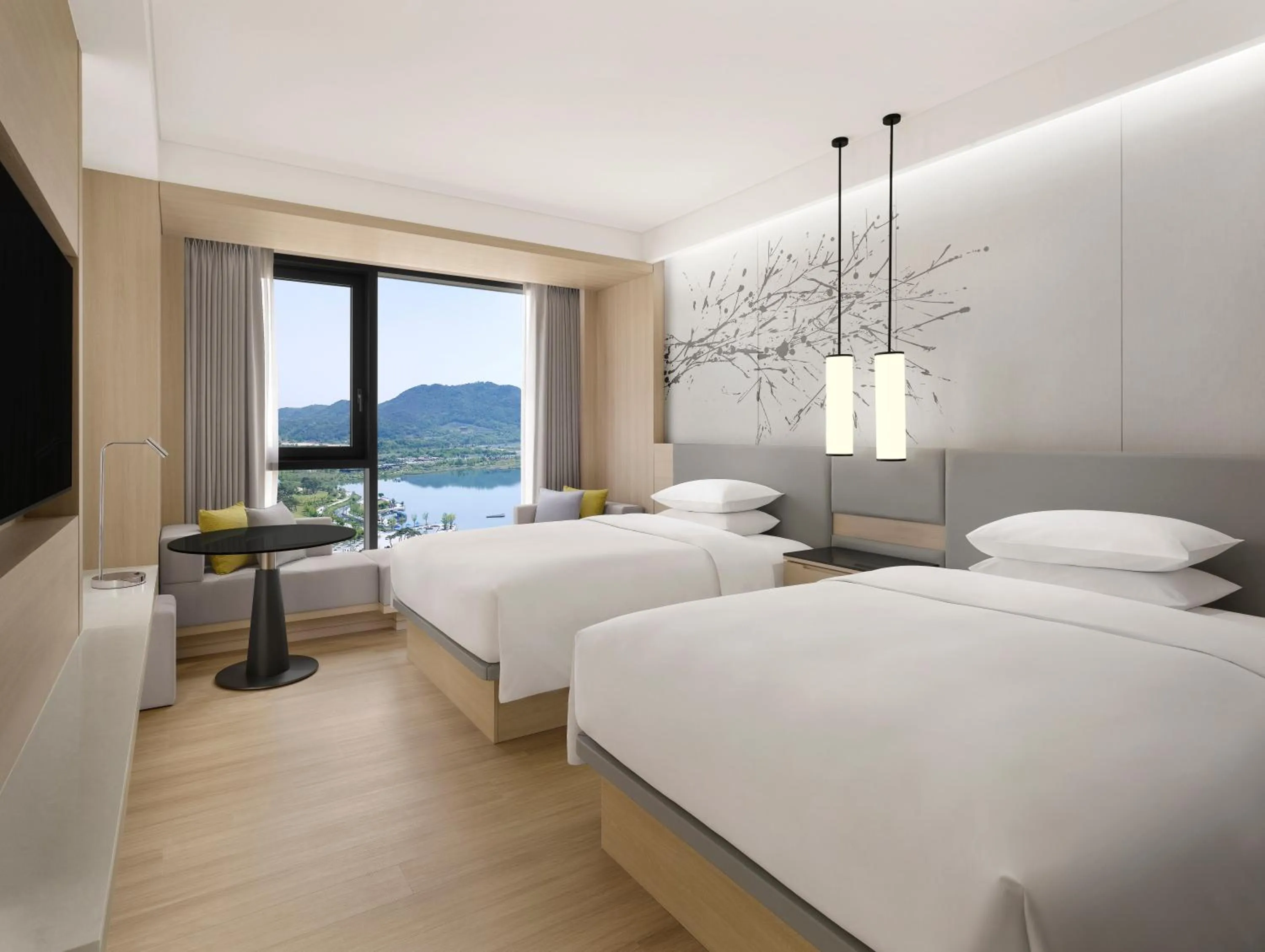 Bedroom, Bed in Courtyard by Marriott Sejong