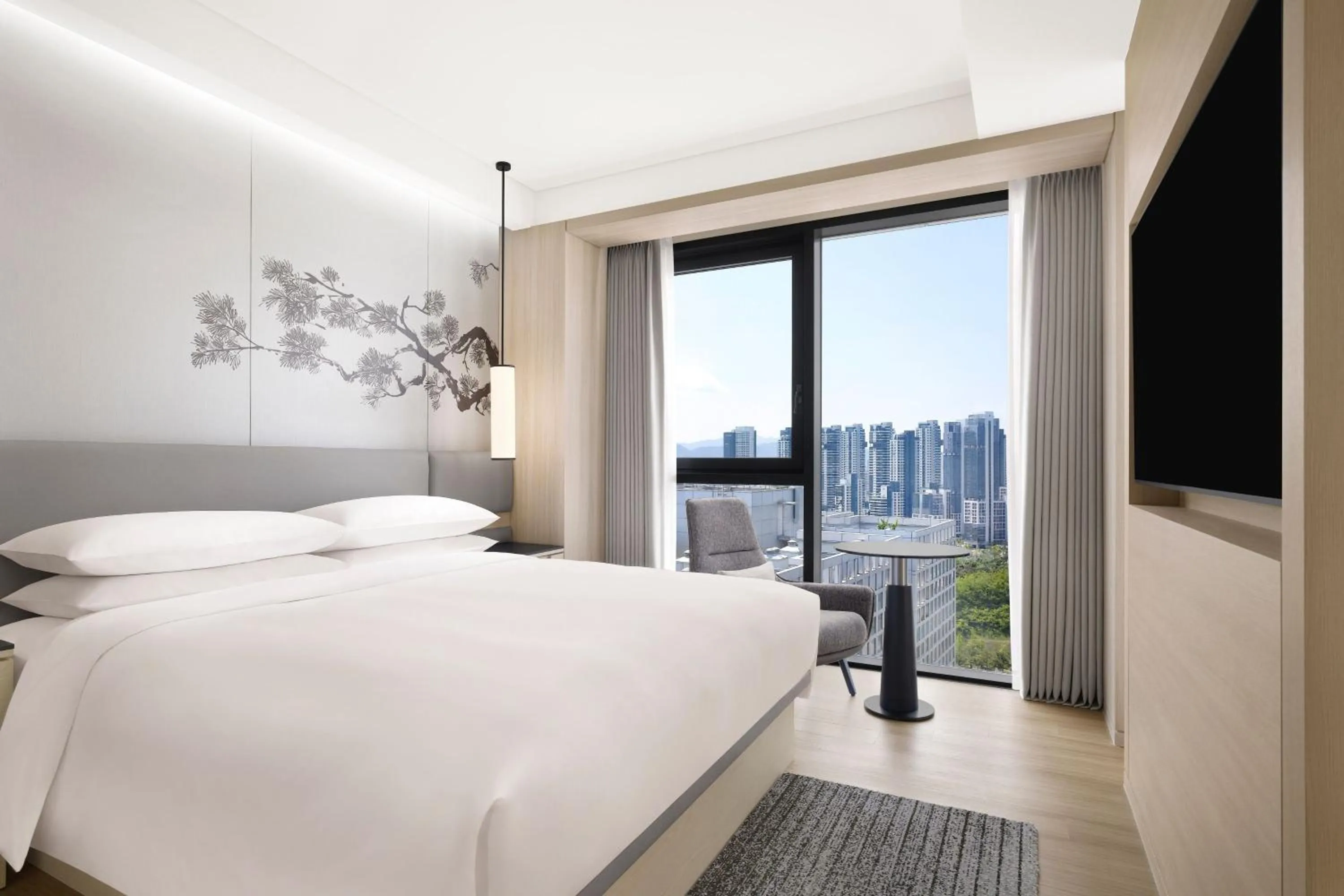 Bedroom, Bed in Courtyard by Marriott Sejong