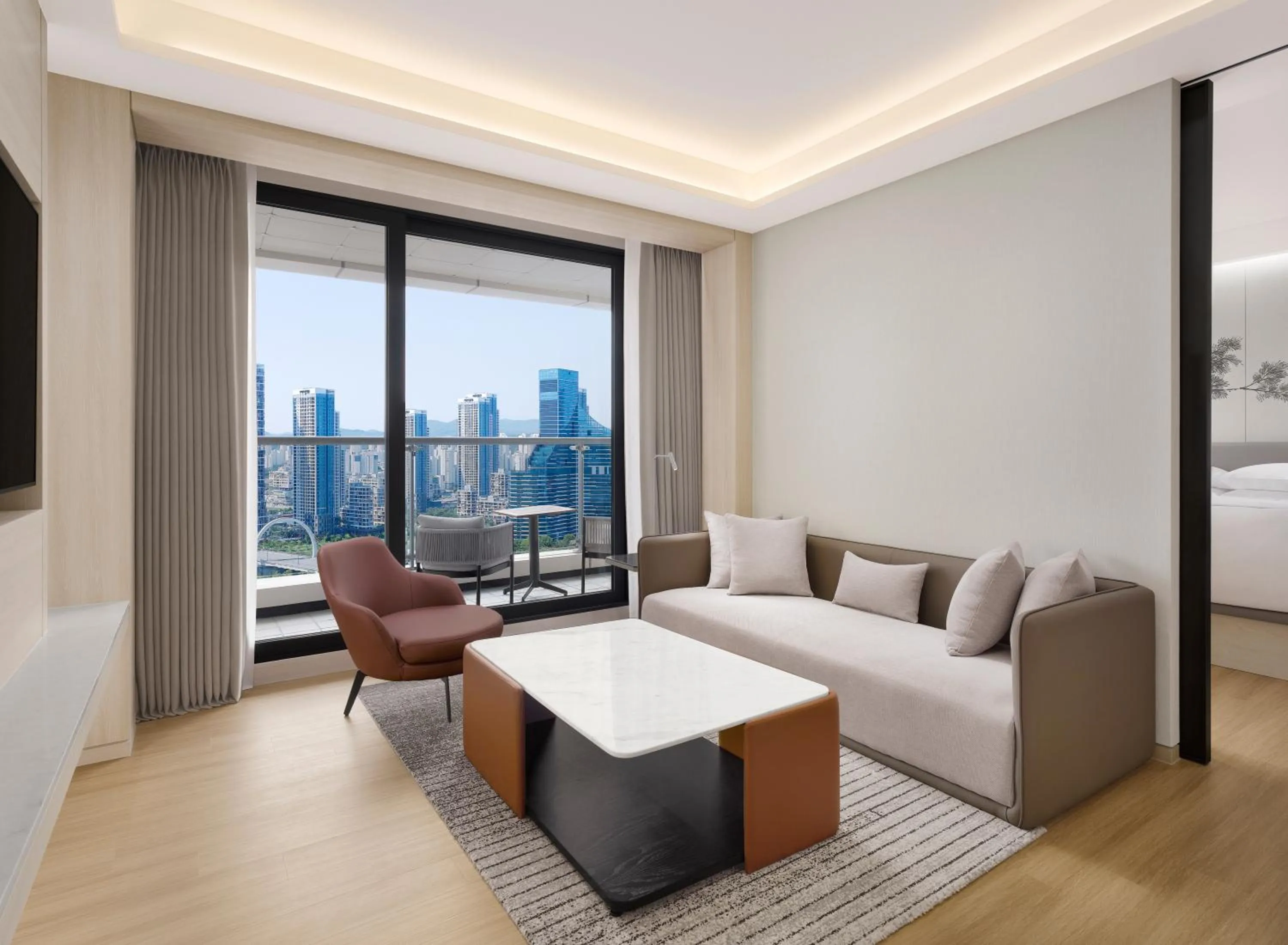 Living room in Courtyard by Marriott Sejong