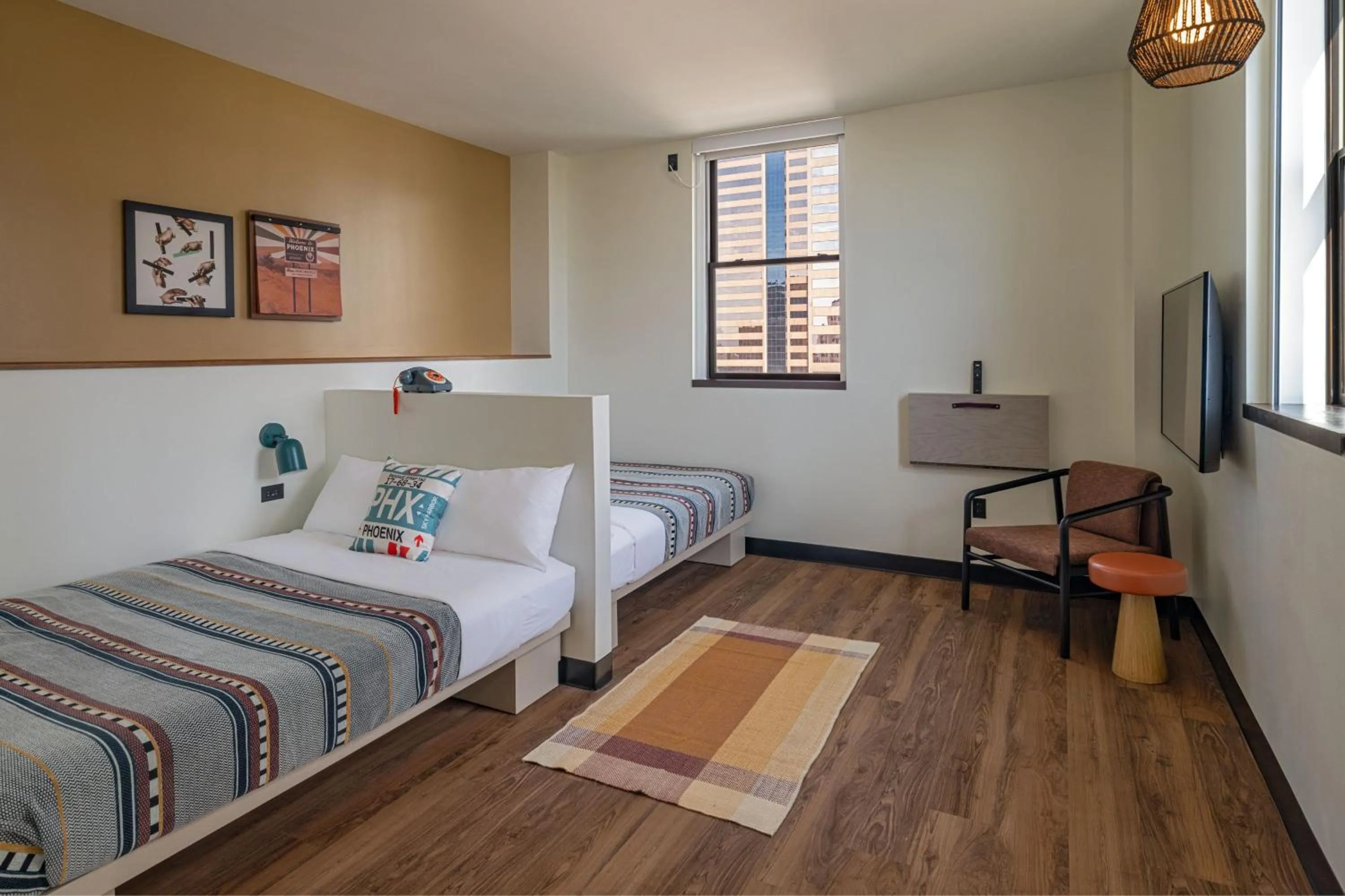 Photo of the whole room, Bed in Moxy Phoenix Downtown