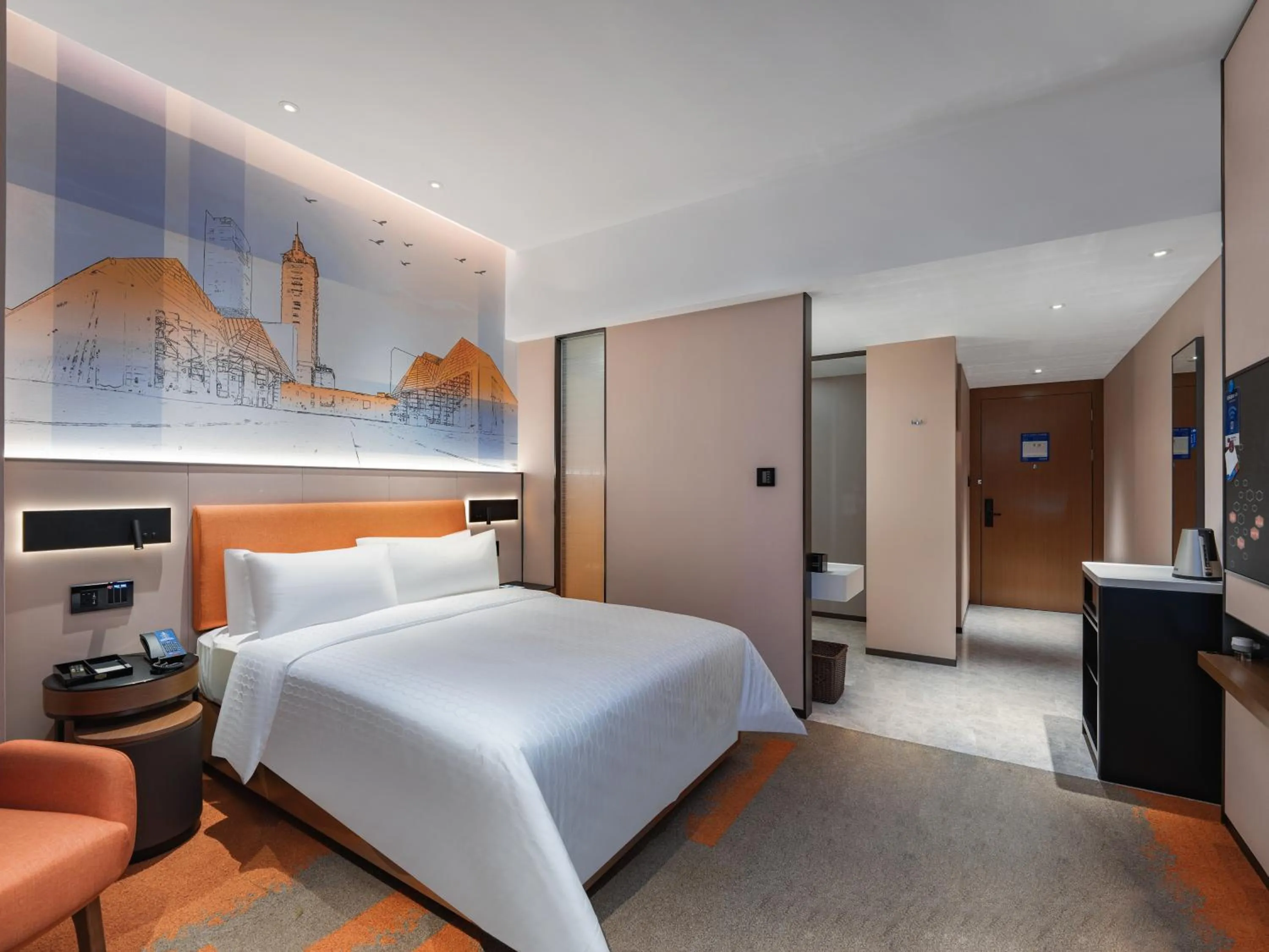 Bed in Hampton by Hilton Shenzhen Yuanshan