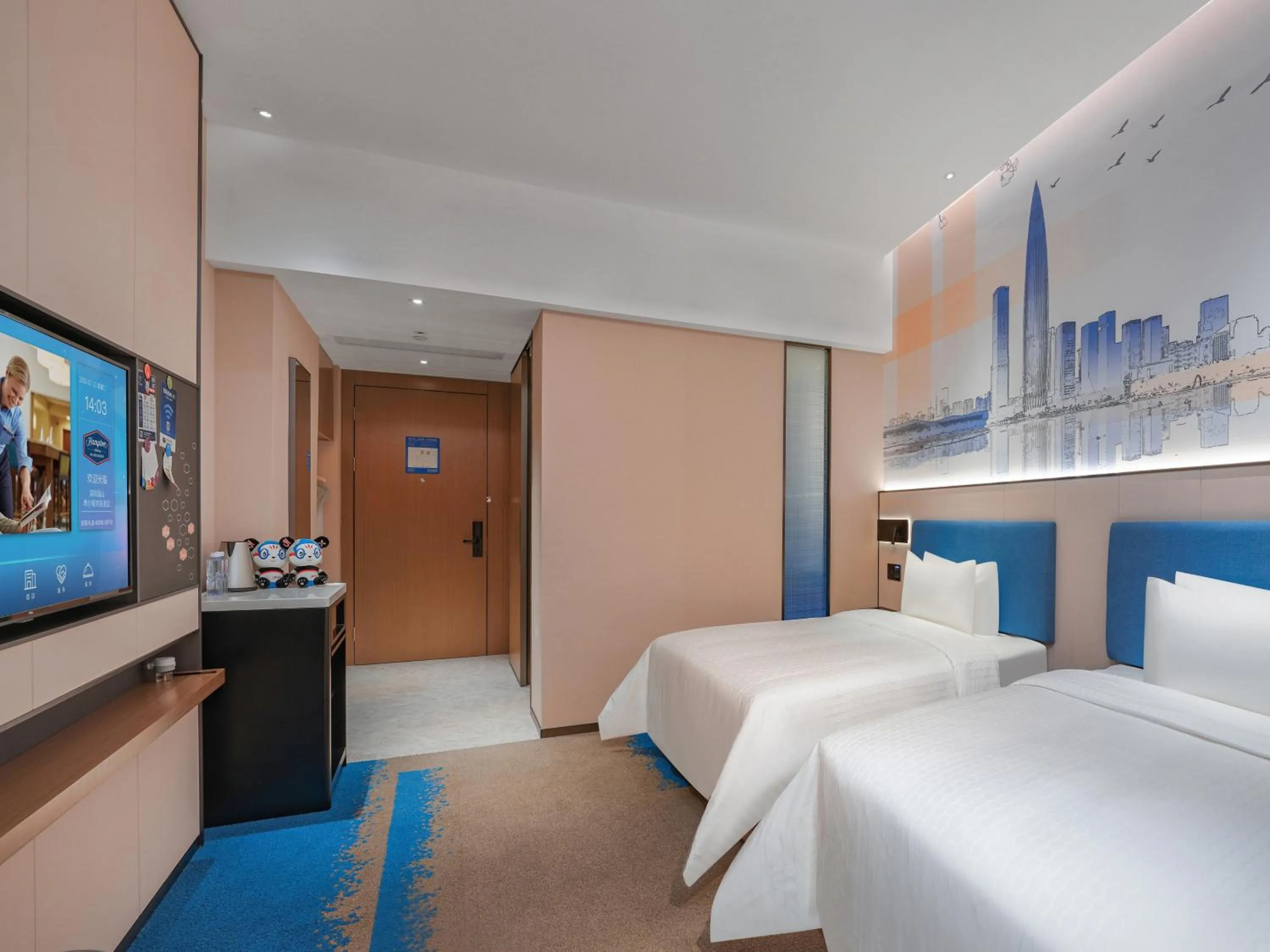 Bed in Hampton by Hilton Shenzhen Yuanshan