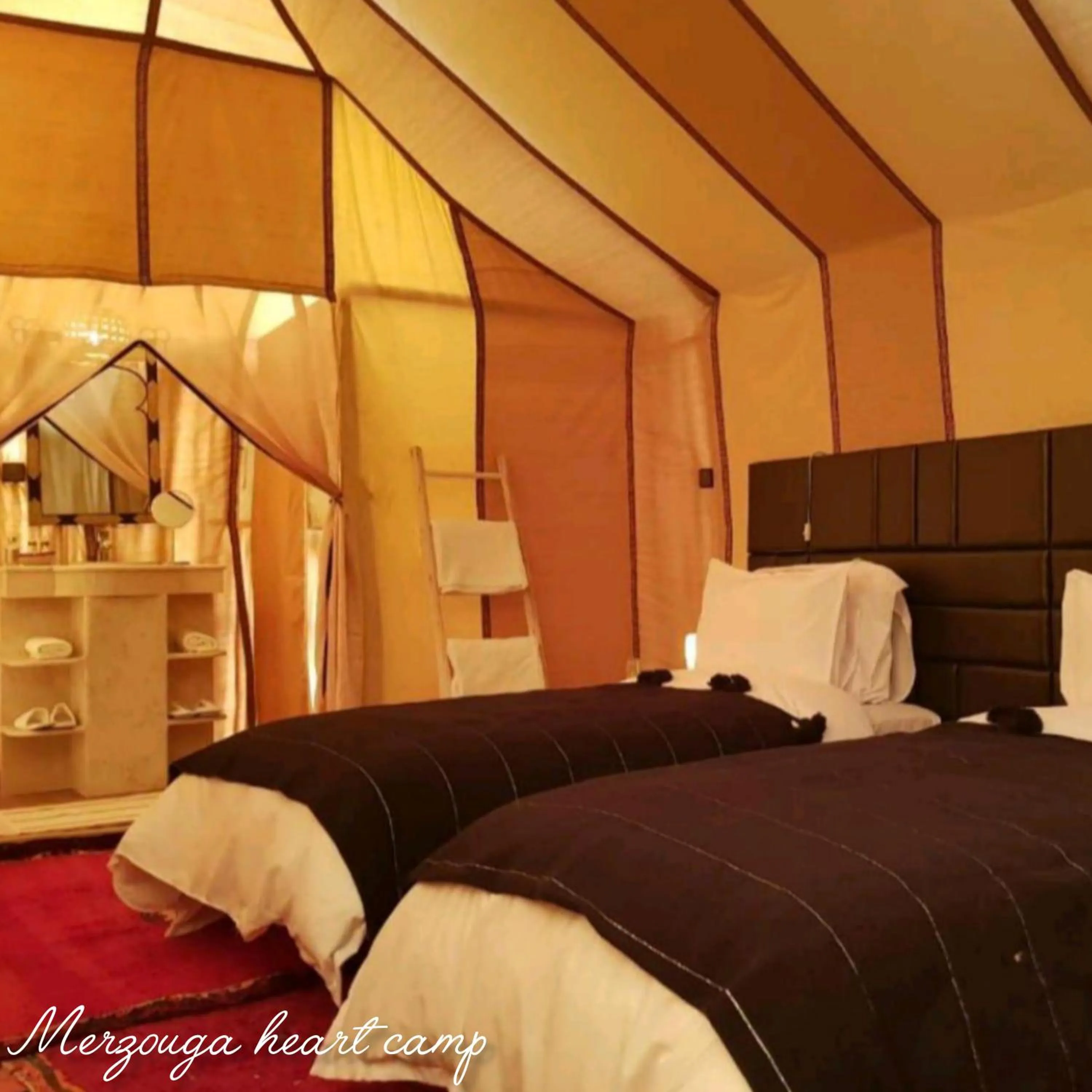 Bed in Merzouga heart camp