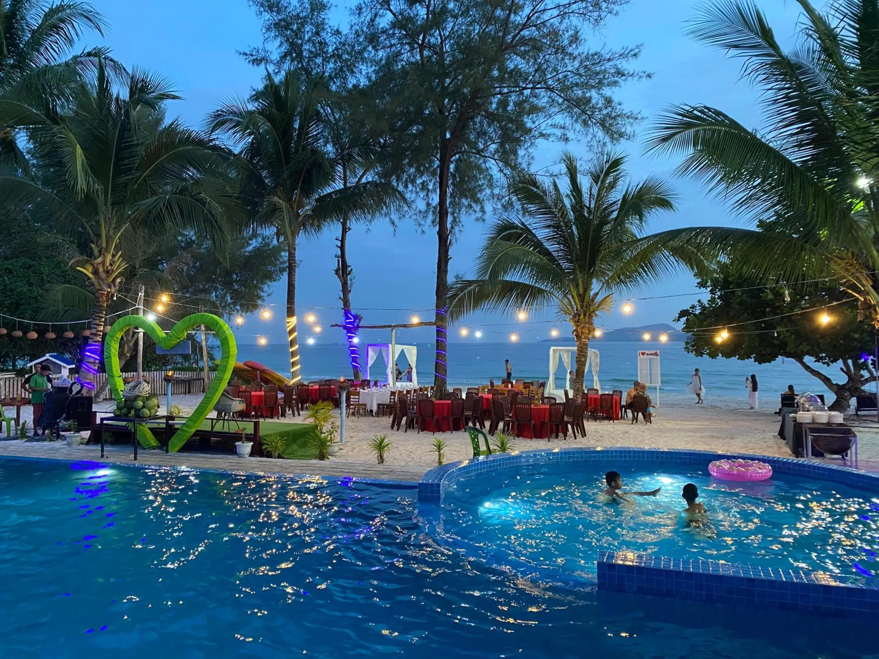 Pool view in SCARLET SAILS VILLA