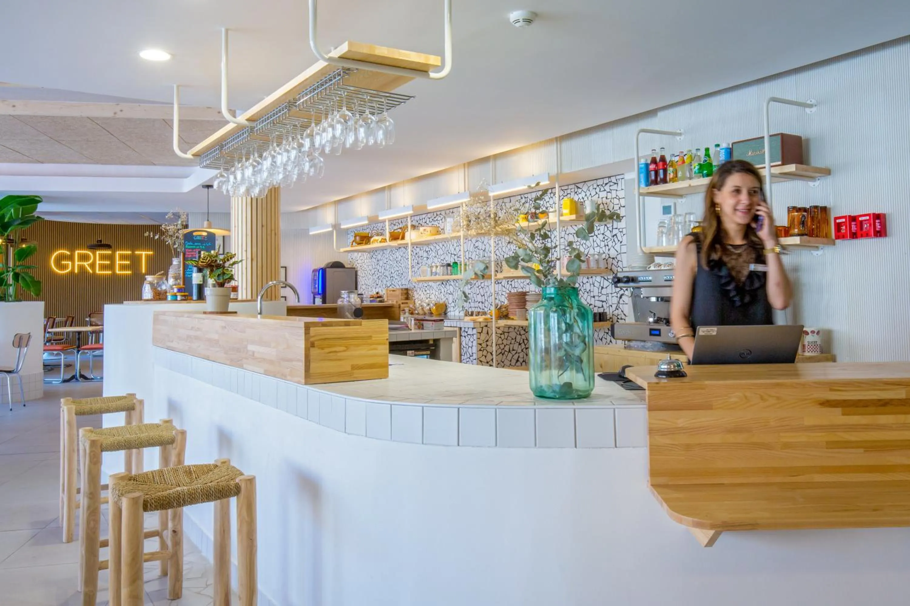 Lobby or reception in greet hotel Salon de Provence