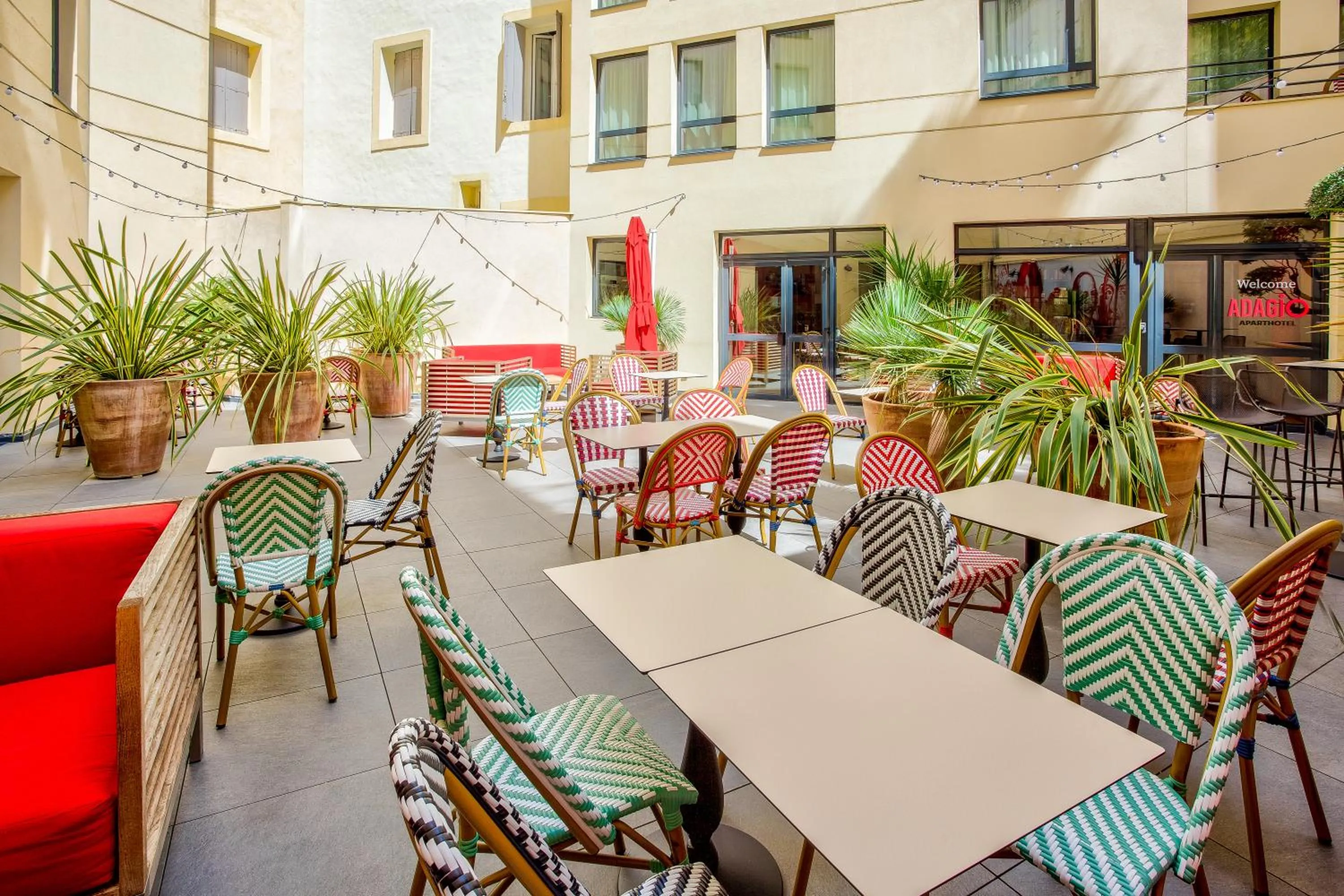 Patio in Aparthotel Adagio Montpellier Centre Comedie