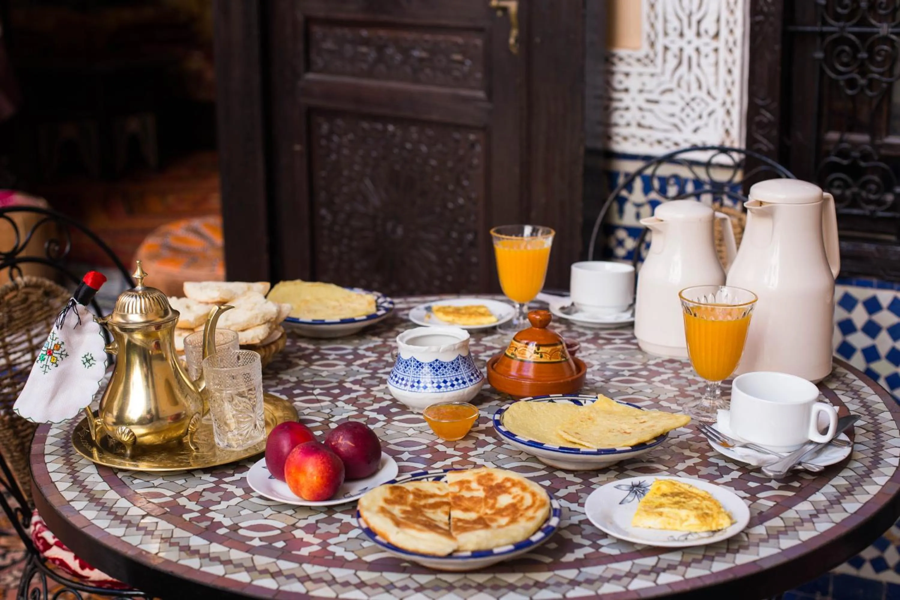Continental breakfast in Riad Fes Baraka & SPA