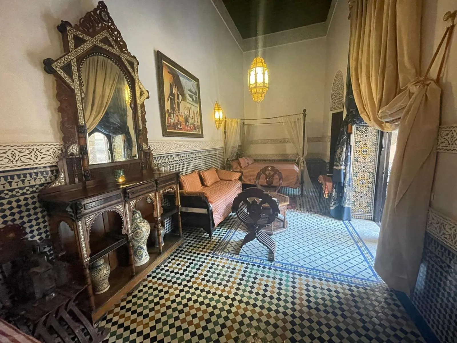 Living room in Riad Fes Baraka & SPA