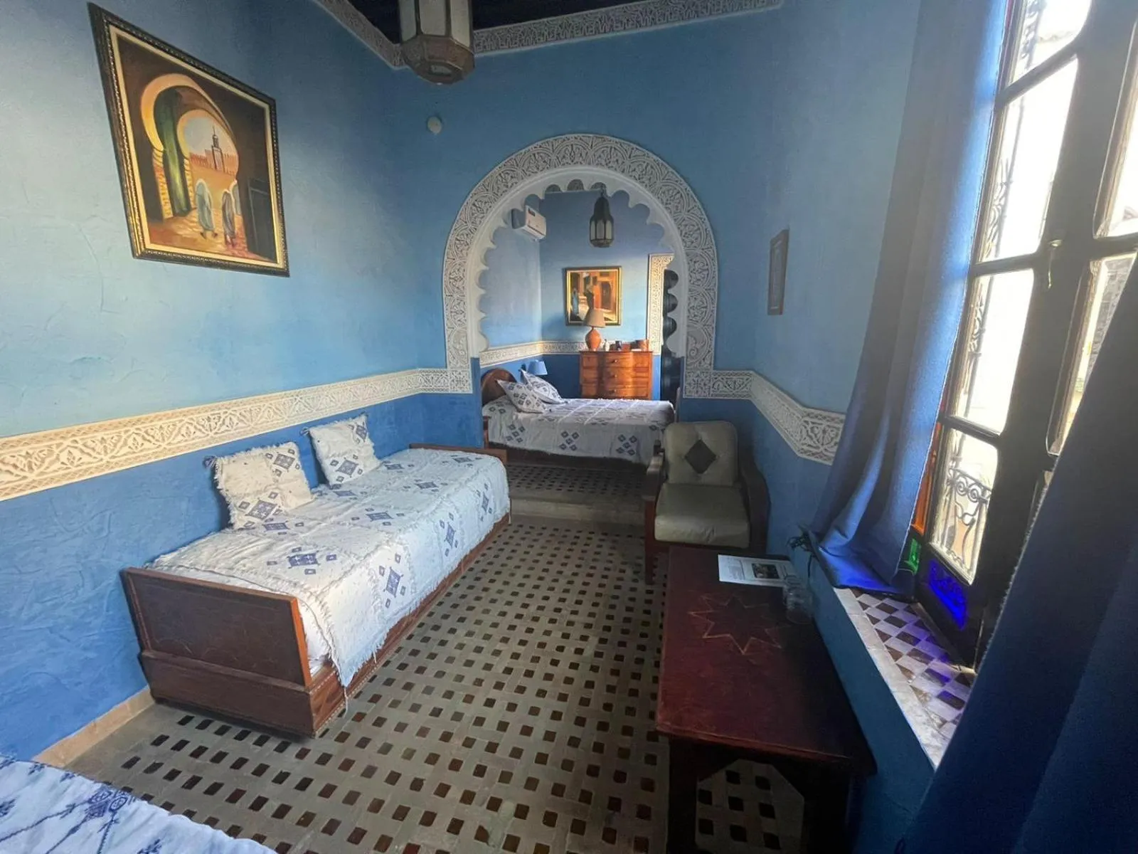 Bed in Riad Fes Baraka & SPA