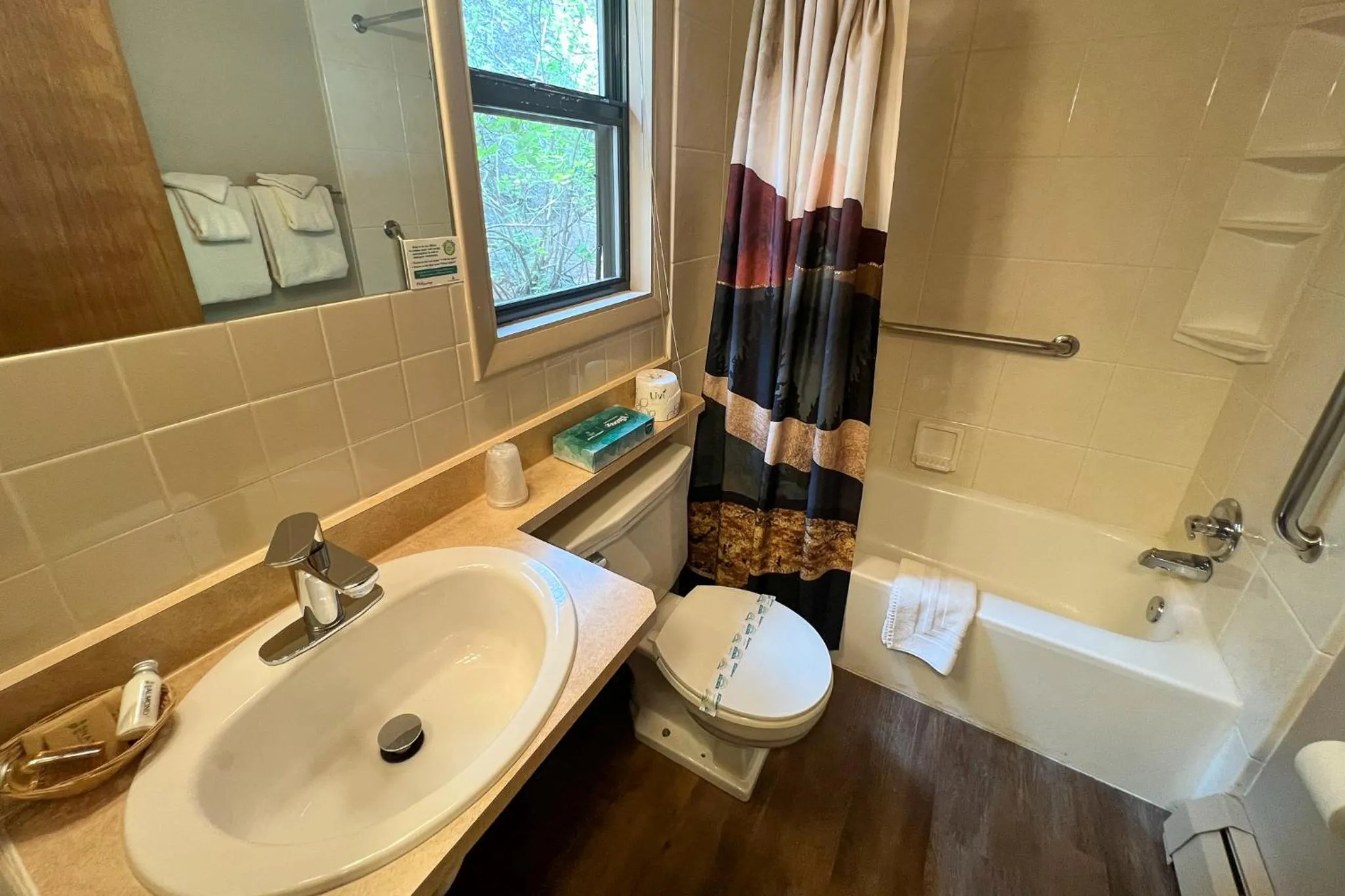 Bathroom in Castle Mountain Lodge