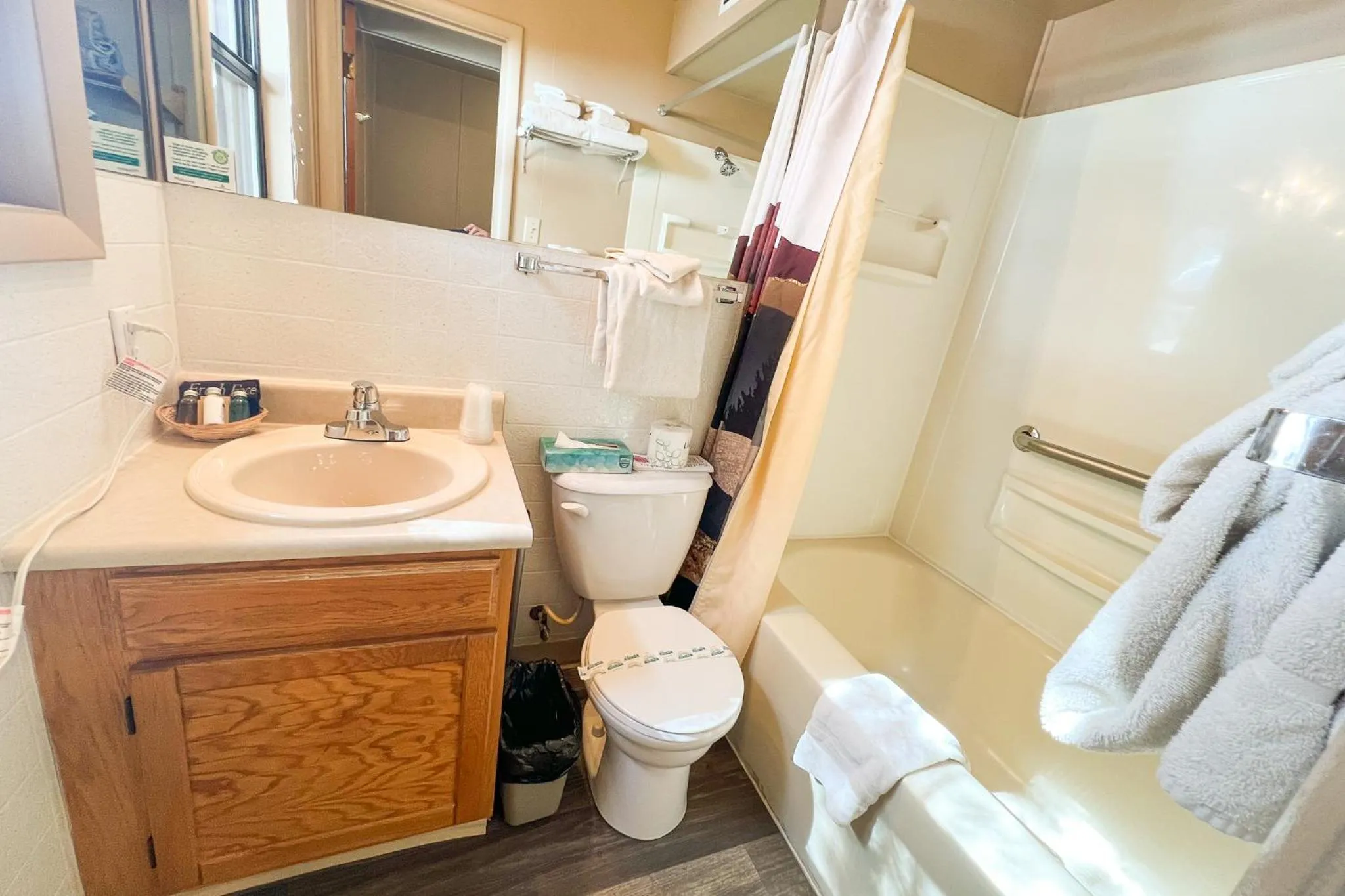 Shower in Castle Mountain Lodge