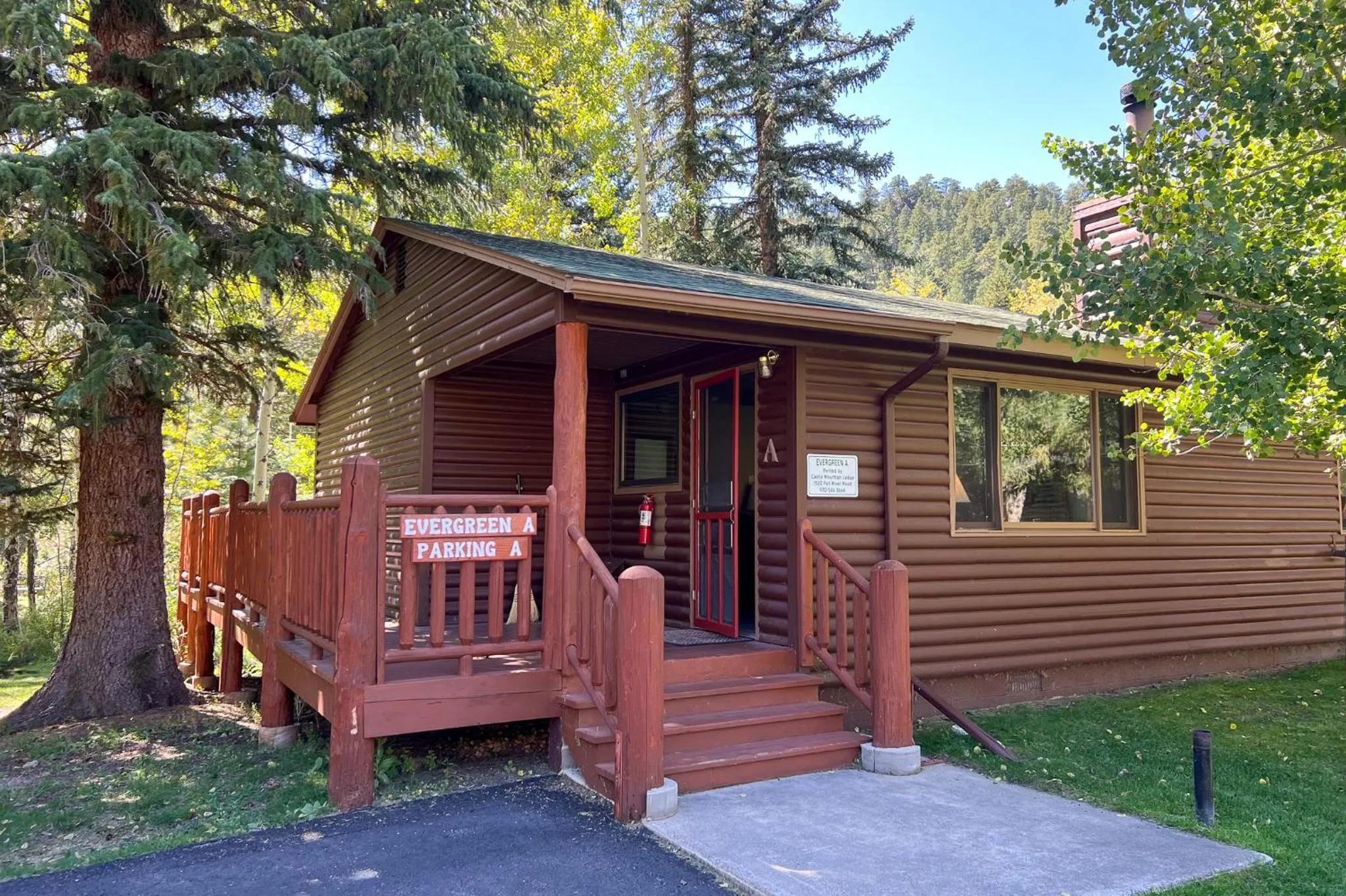 Property building in Castle Mountain Lodge