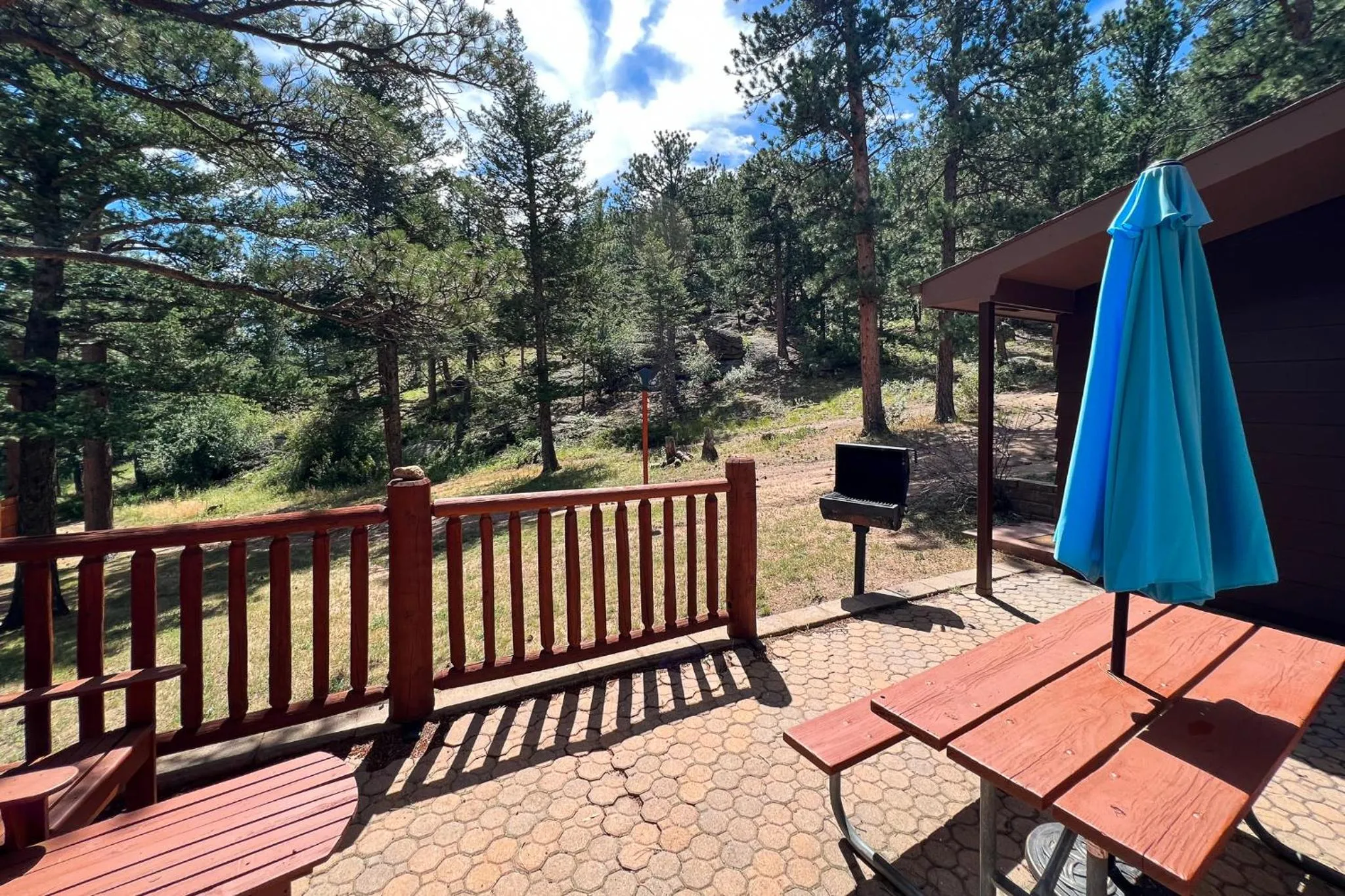 Patio in Castle Mountain Lodge