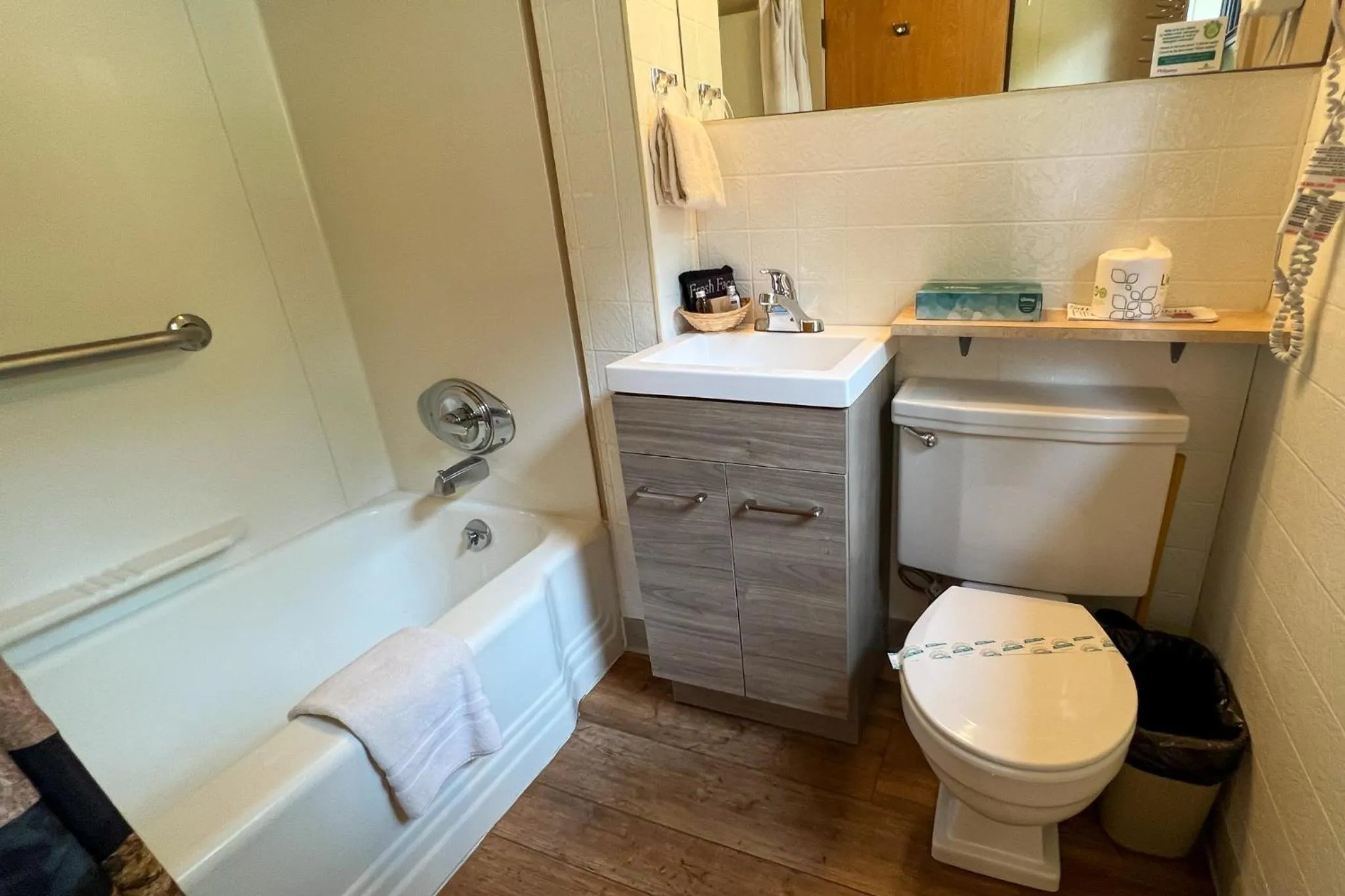 Bathroom in Castle Mountain Lodge