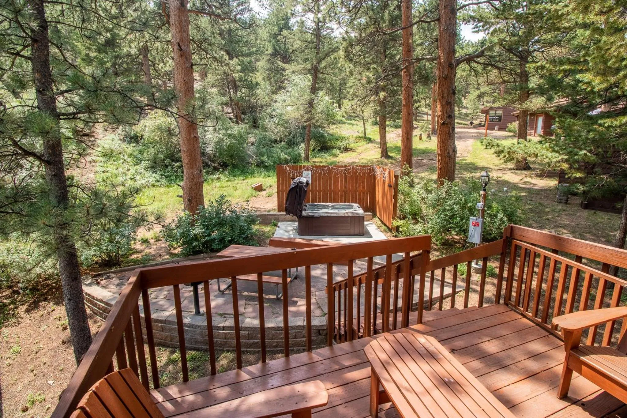 Patio in Castle Mountain Lodge