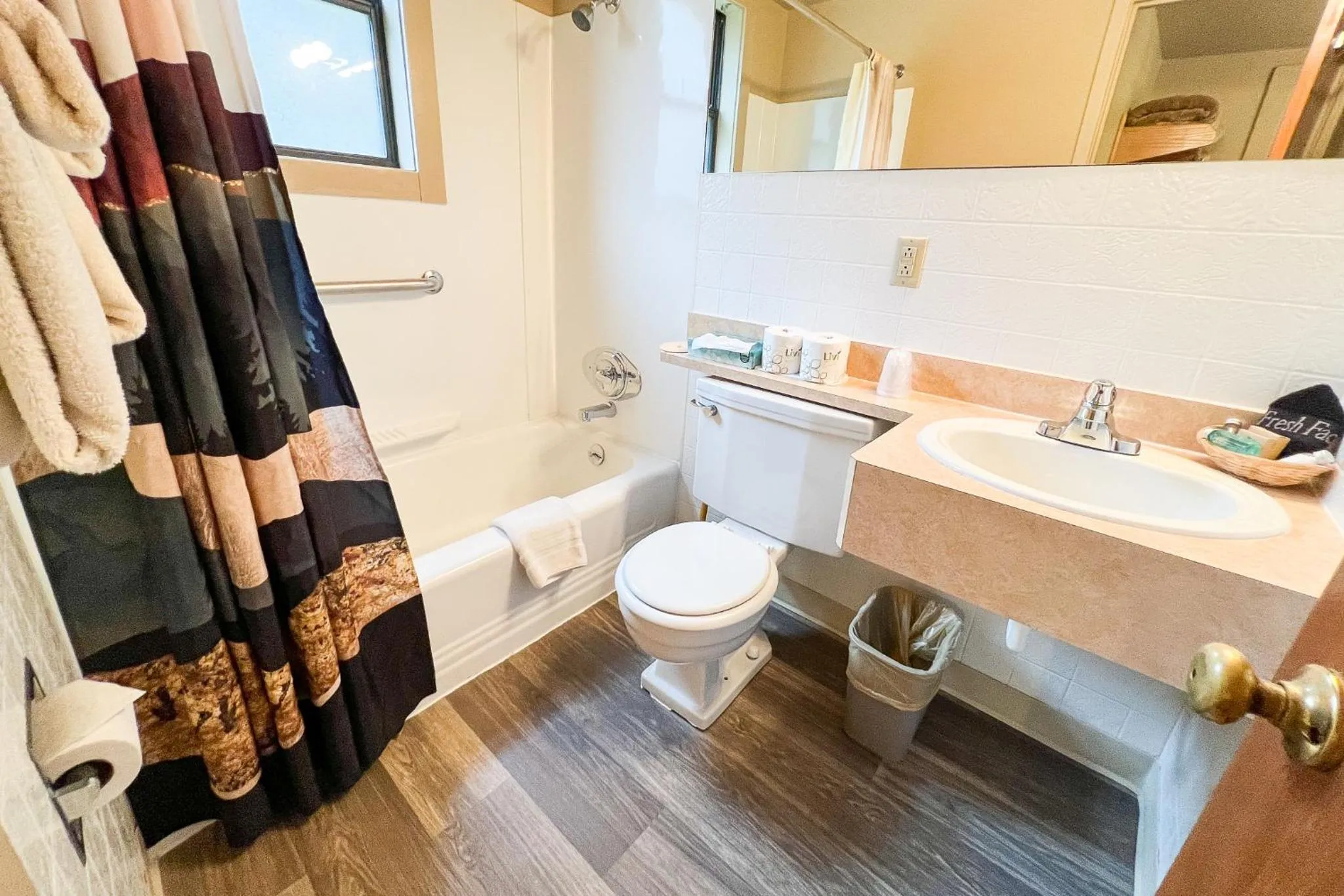 Toilet in Castle Mountain Lodge