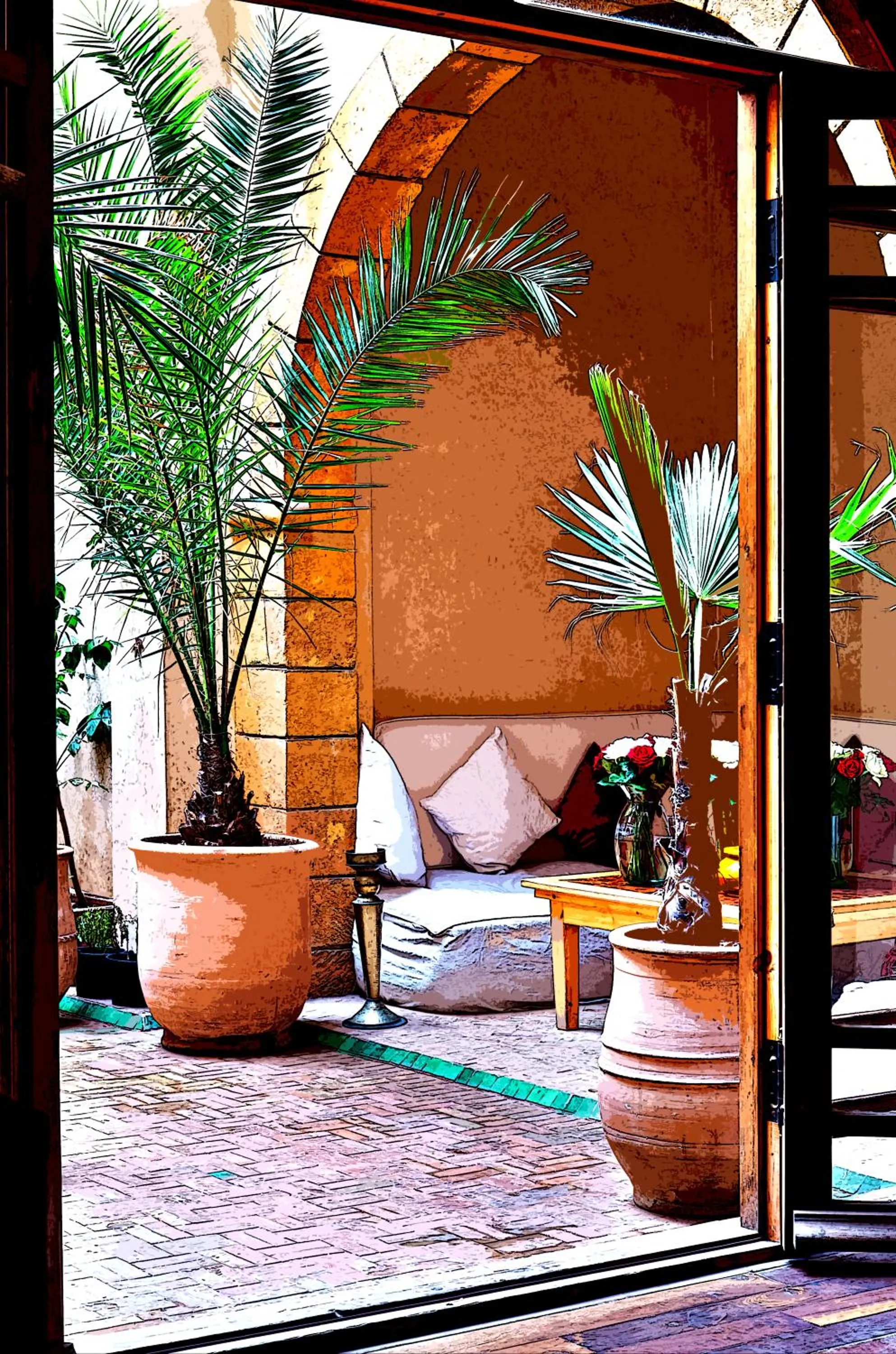 Decorative detail in Riad Chbanate